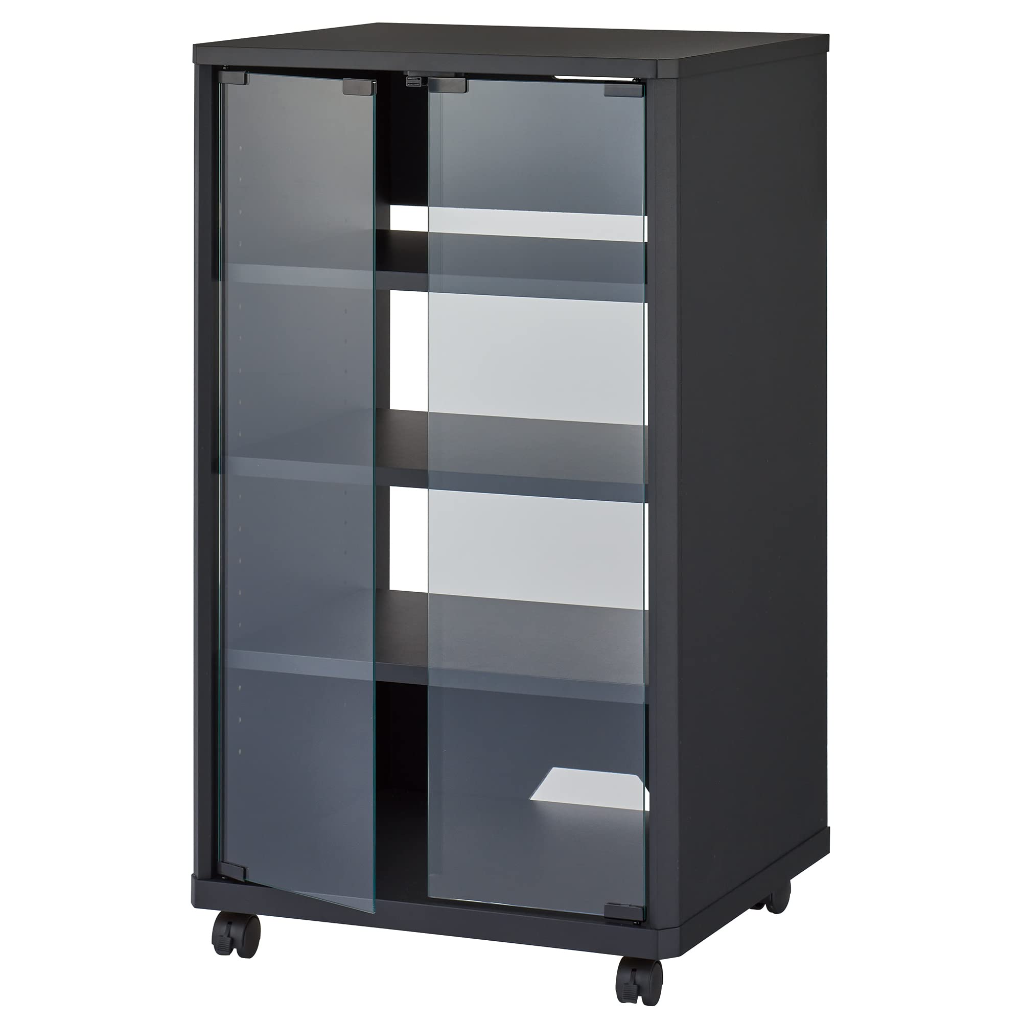 Amazon | ハヤミ工産 オーディオラック ガラス扉付き 棚板3枚付属