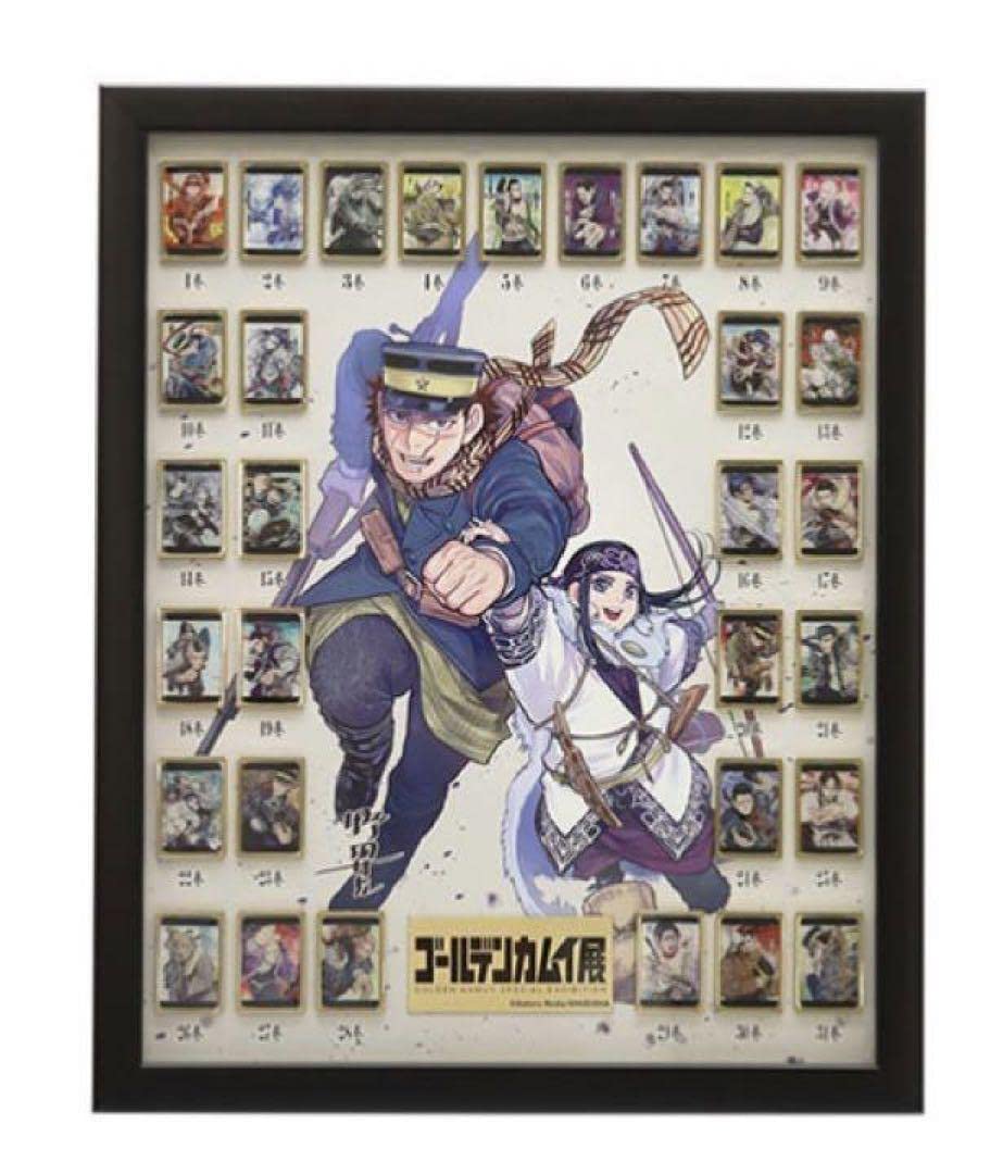 ゴールデンカムイ展 全巻 ピンズ セット ゴールデンカムイ 額装付き
