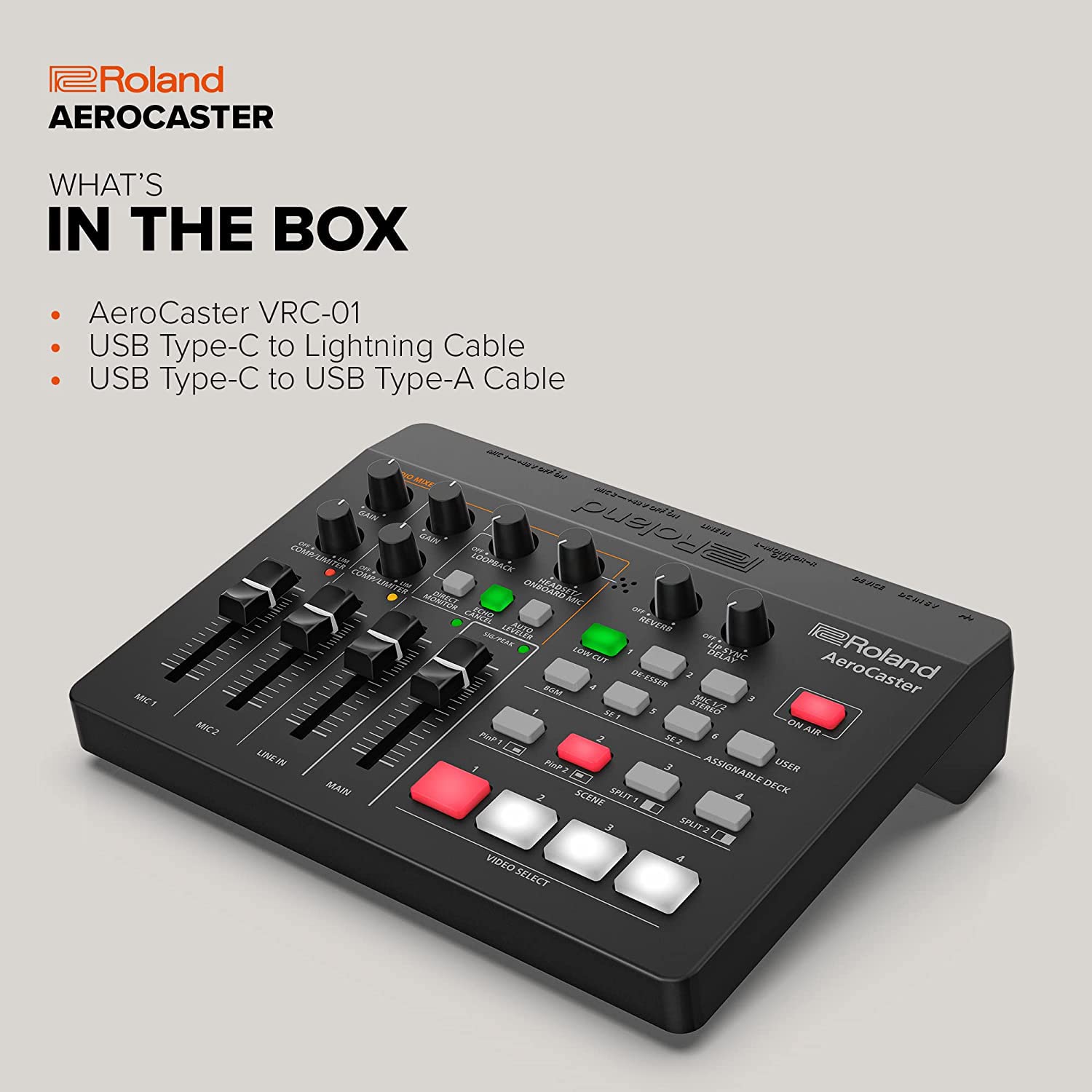 Amazon.com: Roland VRC-01 AeroCaster Bundle with Microphone Cable