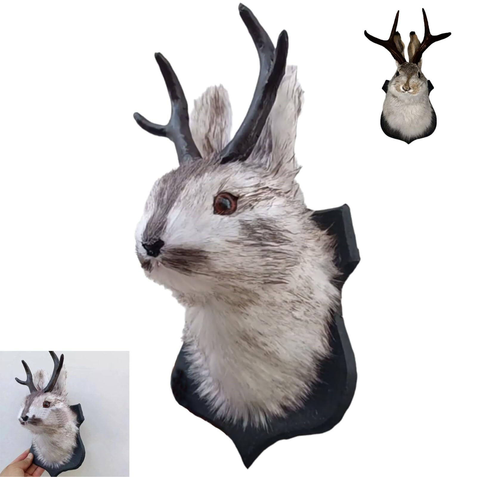 Amazon.co.jp: 樹脂製鹿の頭の壁掛け - リアルな剥製動物の頭の装飾