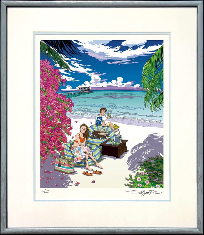 Amazon｜わたせせいぞう 版画（ジクレー）「ターコイズブルー