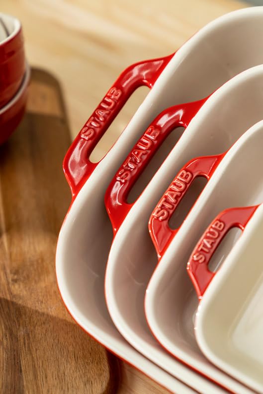 Amazon｜staub ストウブ 「 レクタンギュラーディッシュ チェリー 27