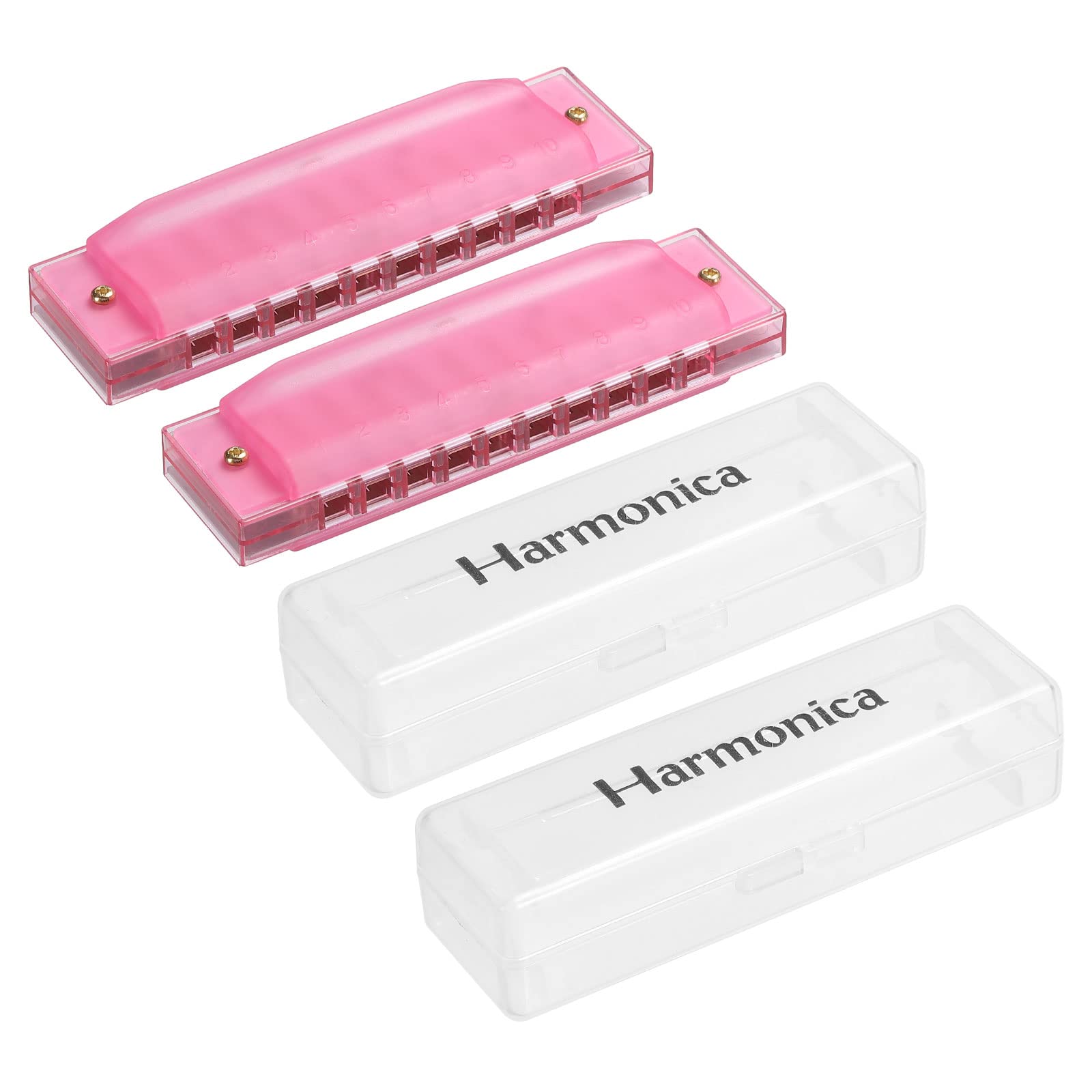 Amazon.com: PATIKIL Clearly Colorful Translucent Harmonica 10