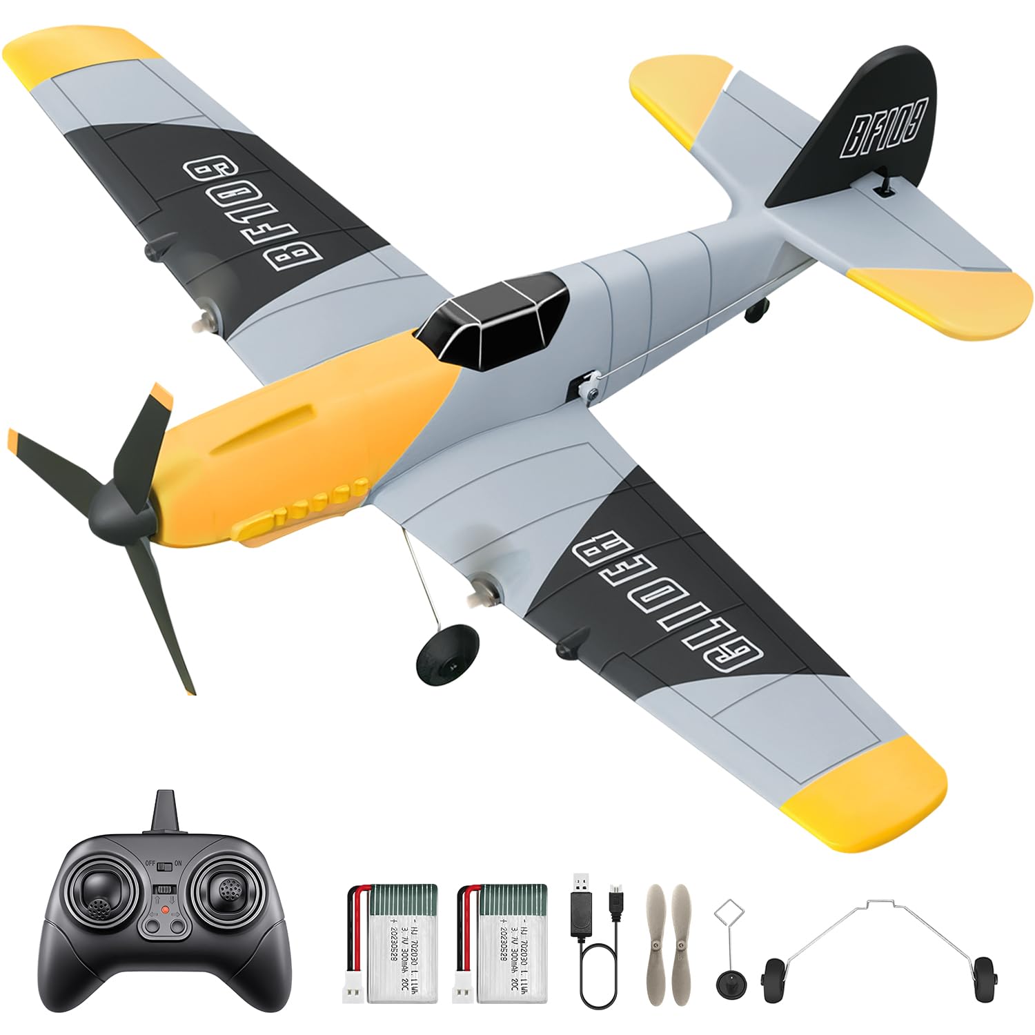 Amazon | HAWK'S WORK 3チャンネルRC飛行機 BF-109、すぐに飛ばせるRC