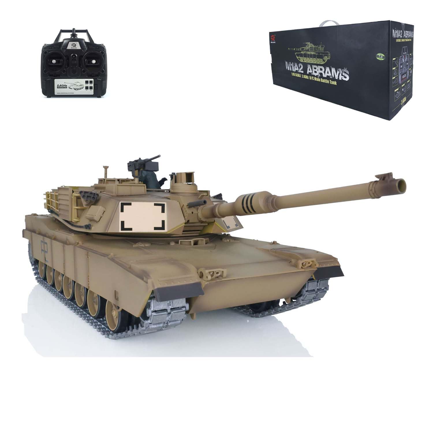 wheelfun Heng Long US auf Lager, Ver M1A2 Abrams RC Panzer 2.4G 1