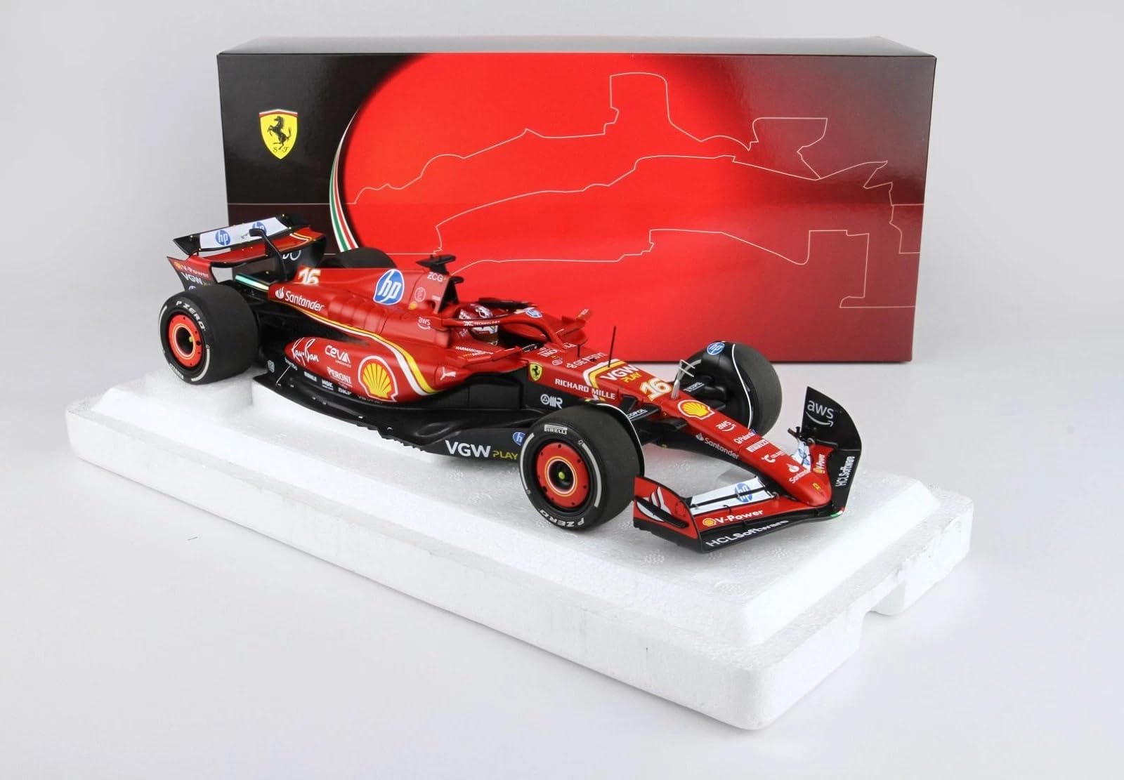 Amazon | BBR 1/18 フェラーリ F1 SF-24 モナコGP 2024 優勝 #16