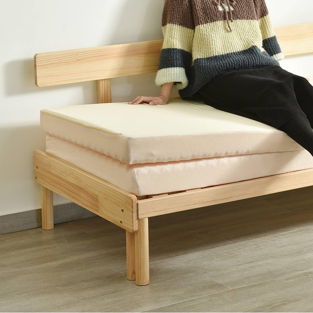 Amazon｜ソファベッド ディベッド 木製 伸長式ベッド 引き出し付き