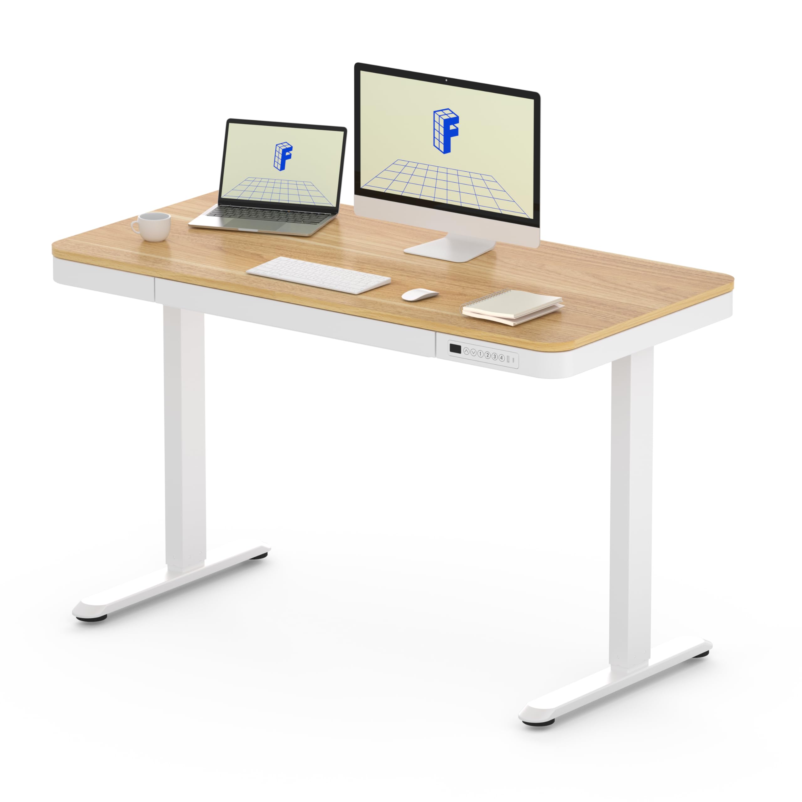 Amazon.co.jp: FLEXISPOT 昇降デスク 引き出し付き スタンディング