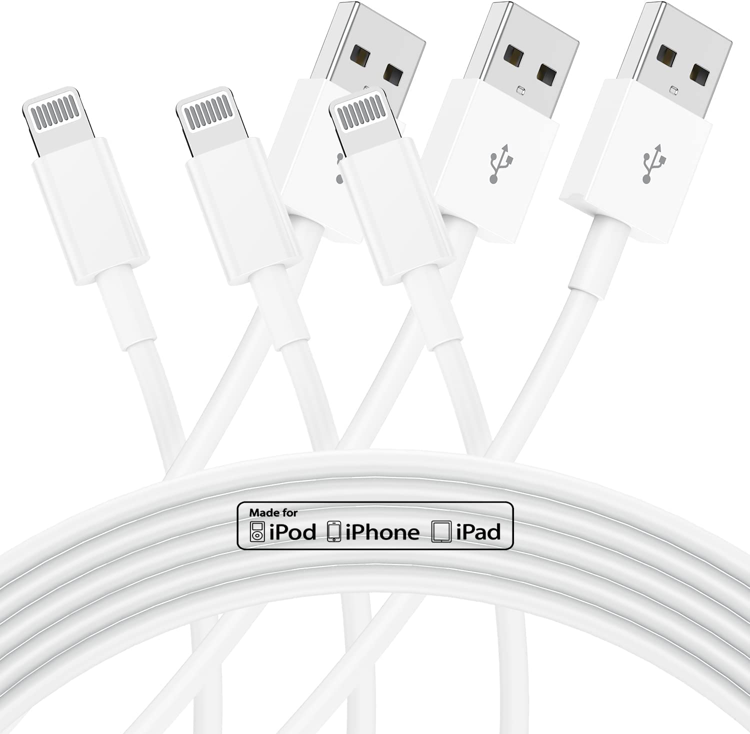 Amazon.co.jp: 長いiPhone 充電ケーブル 2M*2本、 【Apple MFi認定