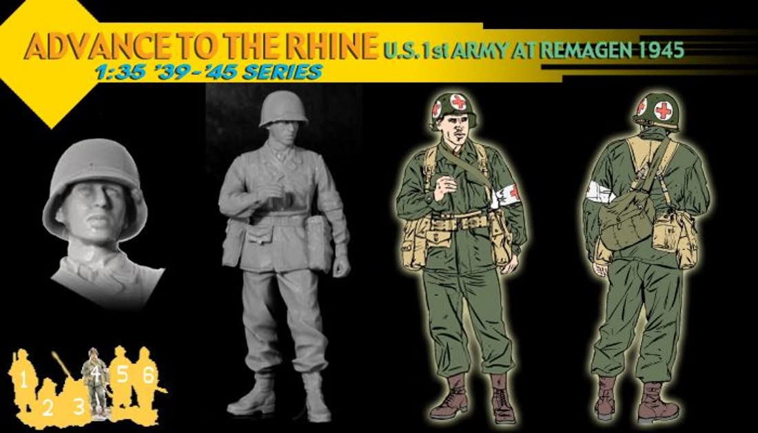 Amazon | ドラゴン 1/35 第二次世界大戦 アメリカ第1軍兵士 ライン川