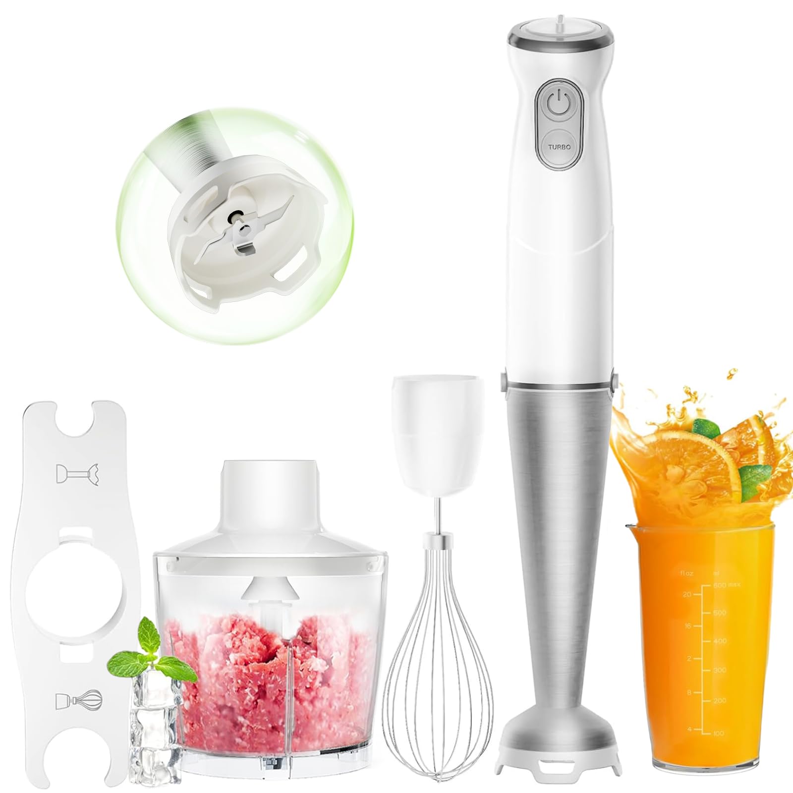 Amazon.co.jp: QOOQOOGE ハンドブレンダー 離乳食 ブレンダー 800W 6