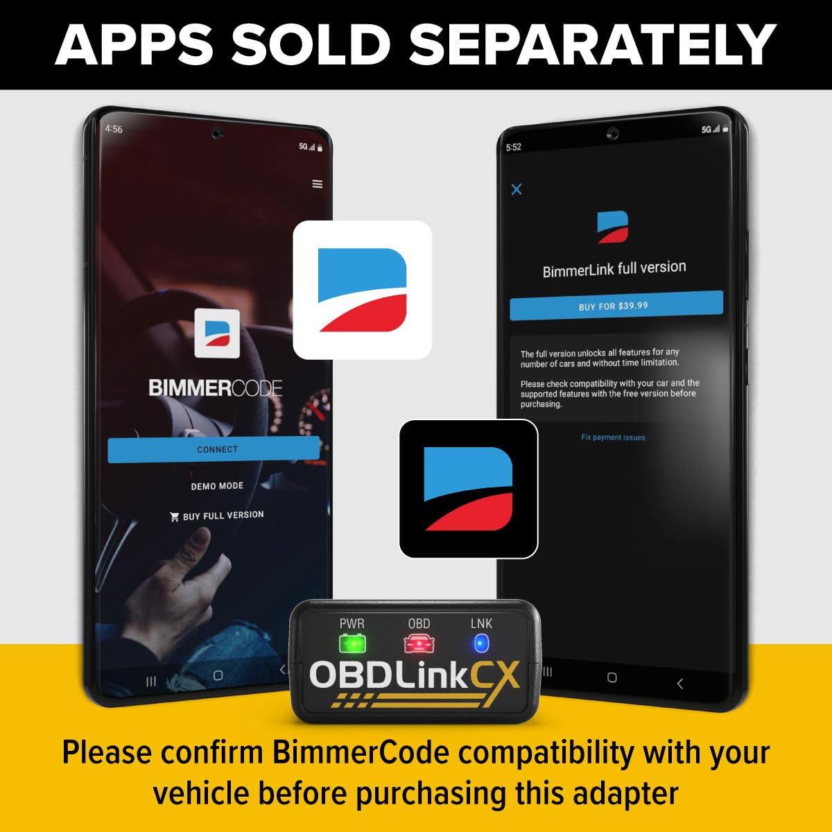 Amazon.co.jp: OBDLINK CX Bimmercode Bluetooth 5.1 BLE OBD2 Adapter