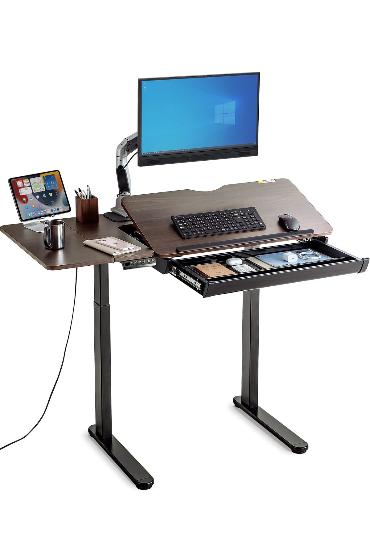 Amazon.co.jp: サンワダイレクト 昇降デスク 電動 幅95・120cm×奥行