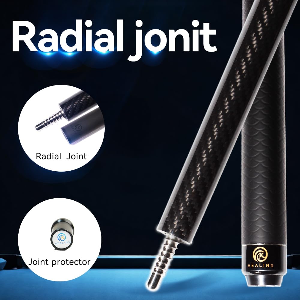 Amazon.co.jp: ビリヤード キュー KHEALING 58インチ 19 oz 1/2