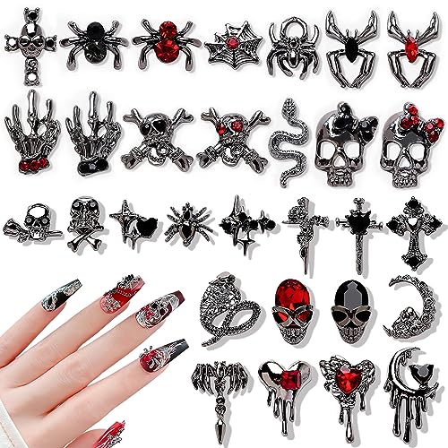 Amazon.co.jp: Chisafly ネイルパーツ パンク クロス 十字架 蛇 スカル