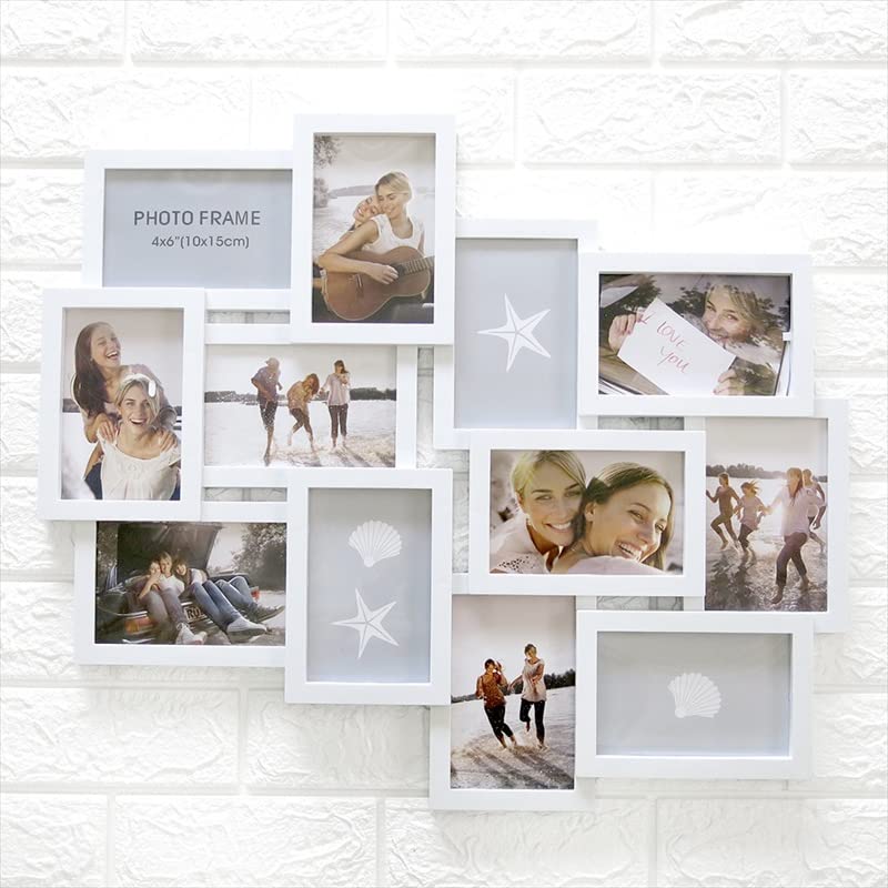 Amazon.co.jp: フォトフレーム 壁掛け 多面 12枚 写真立て はがき