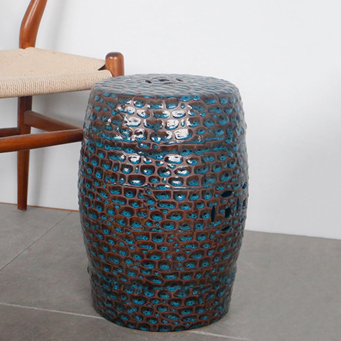 Amazon.co.jp: [GZGZ] 陶器 スツール イス 腰掛け 花台 ガーデンチェア