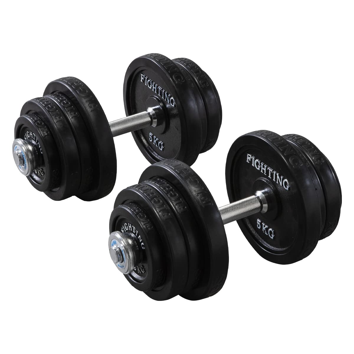 Amazon | ダンベル ラバータイプ (50kgセット) 可変式 ダンベル 25kg 2