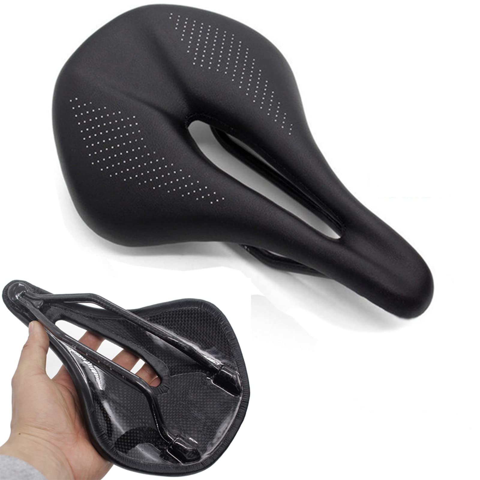 3Dサドル カーボンレール 240x155mm 穴無し 3Dサドル カーボンレール