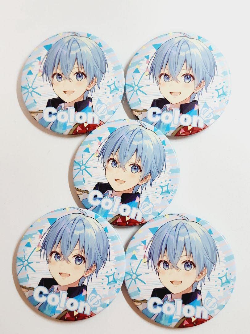 水色リボン付きバッグ 缶バッジ ころん 水色リボン付きバッグ 缶バッジ