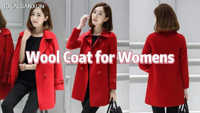 Amazon.com: IDEALSANXUN Wool Coat for Womens Fall Fashion Outfits