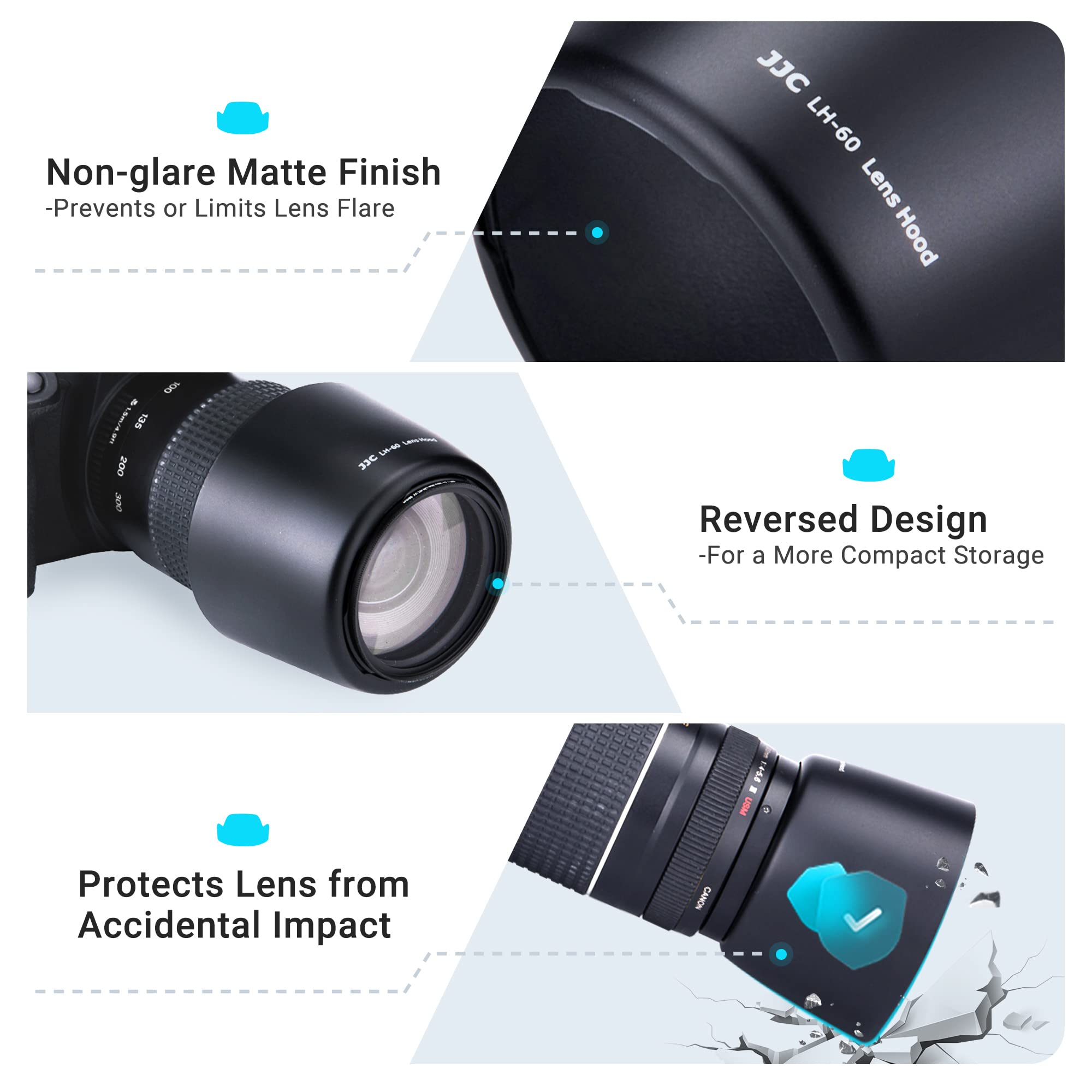 Amazon.co.jp: JJC レンズフード Canon ET-60 互換 キヤノン Canon EF