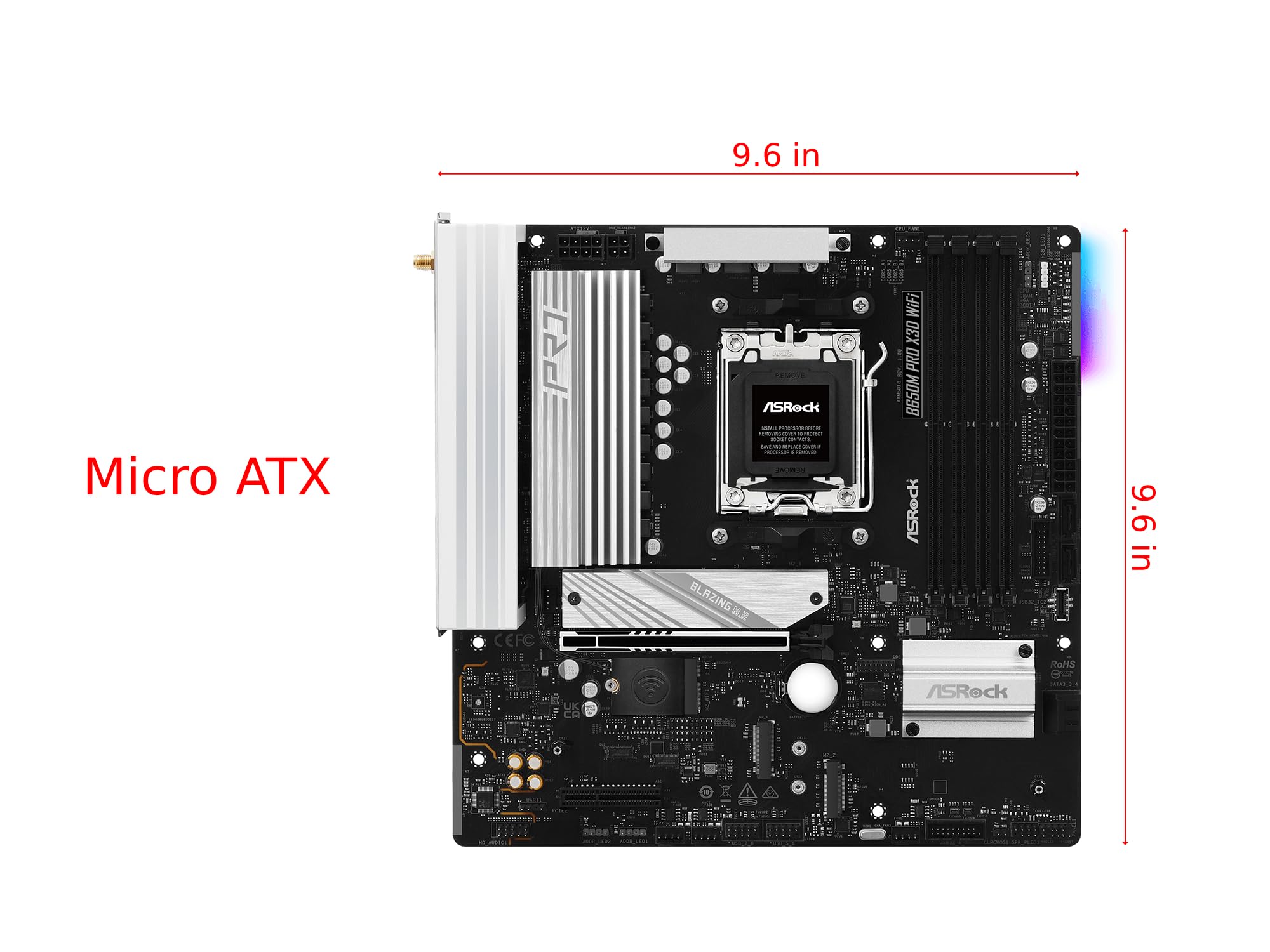 Amazon.co.jp: ASRock マザーボード B650M Pro X3D WiFi AMD Ryzen