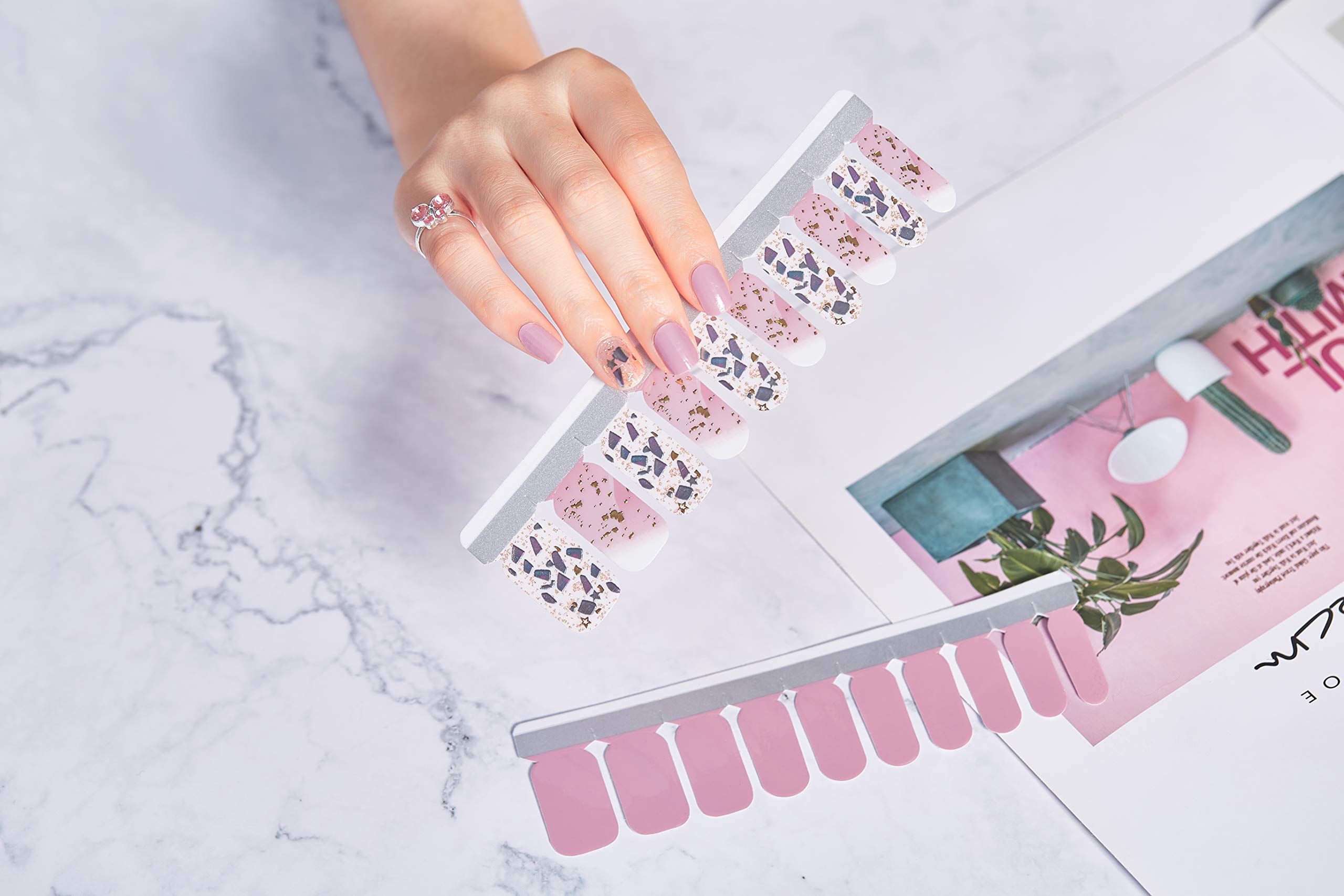 Amazon.co.jp: HERAXI ネイルシール 手の爪 20Pcs 爪やすり付き ネイル