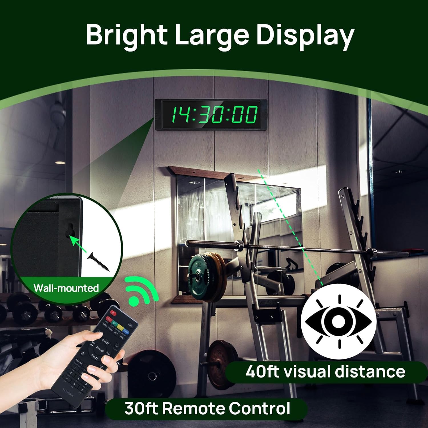 Amazon｜YZ ジムタイマー時計 ホームジム用 フィットネスタイマー