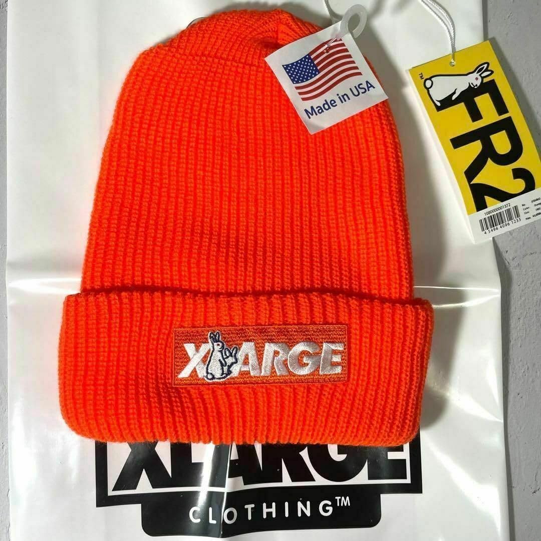 Amazon.co.jp: XLARGE × FR2 コラボ ニット帽 ビーニー オレンジ