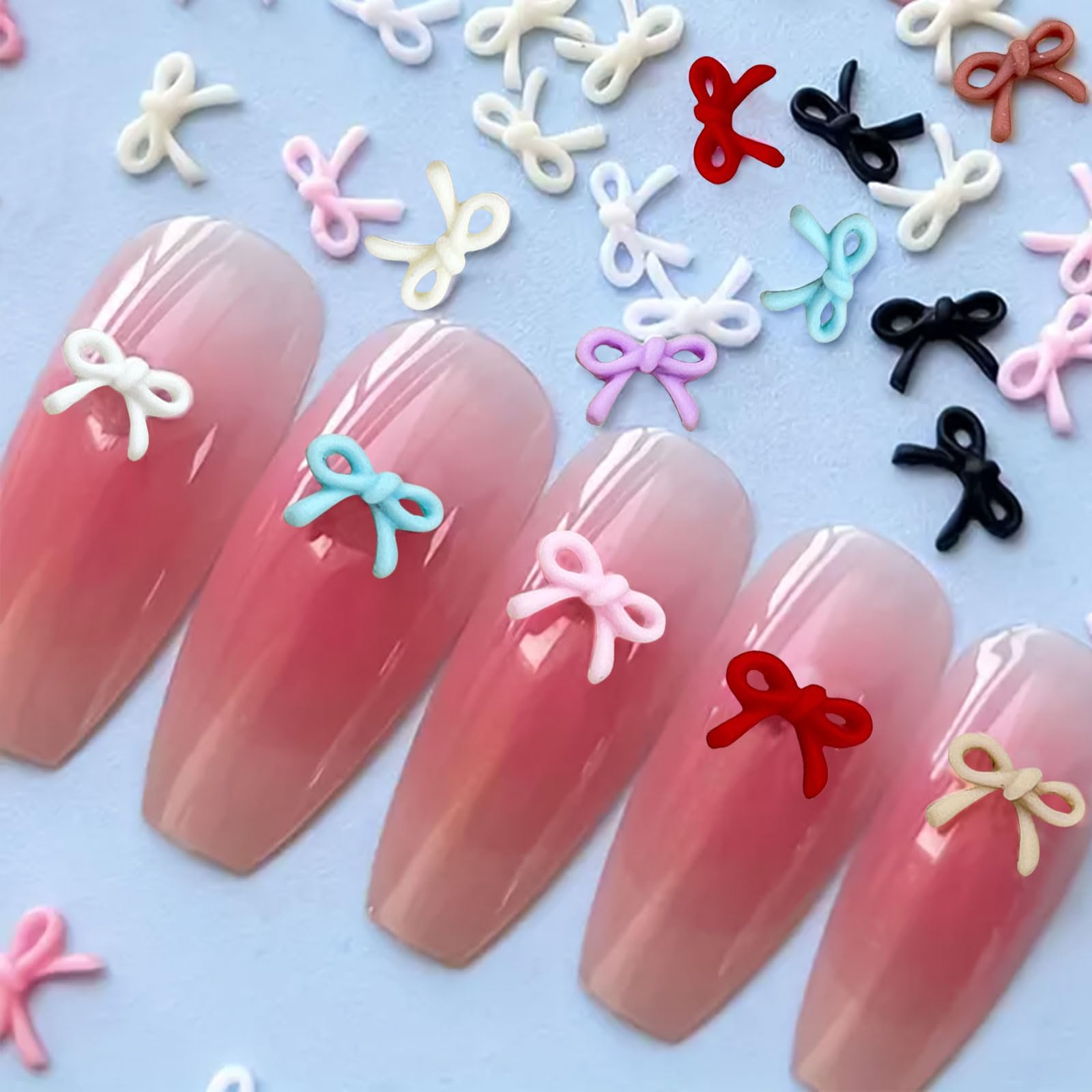 Amazon | Tidyworm ネイルパーツ リボン 100個セット 3D 立体 リボン