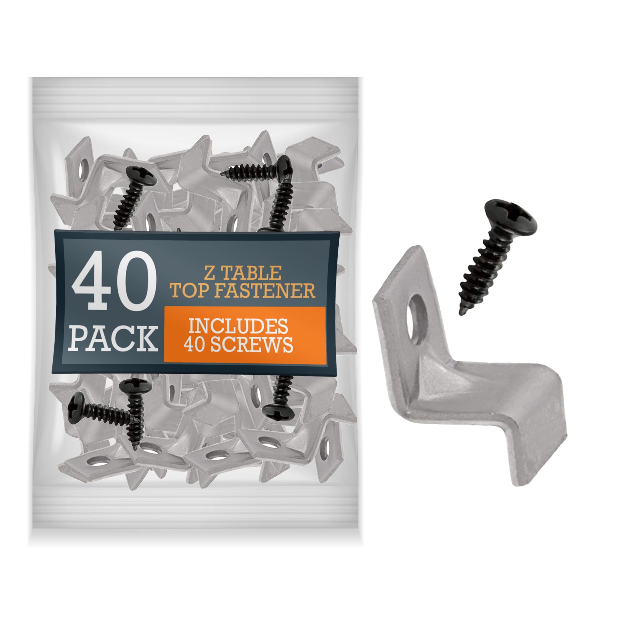Amazon.com: 40 Pack Z Table Top Fasteners with Screws, Heavy Duty