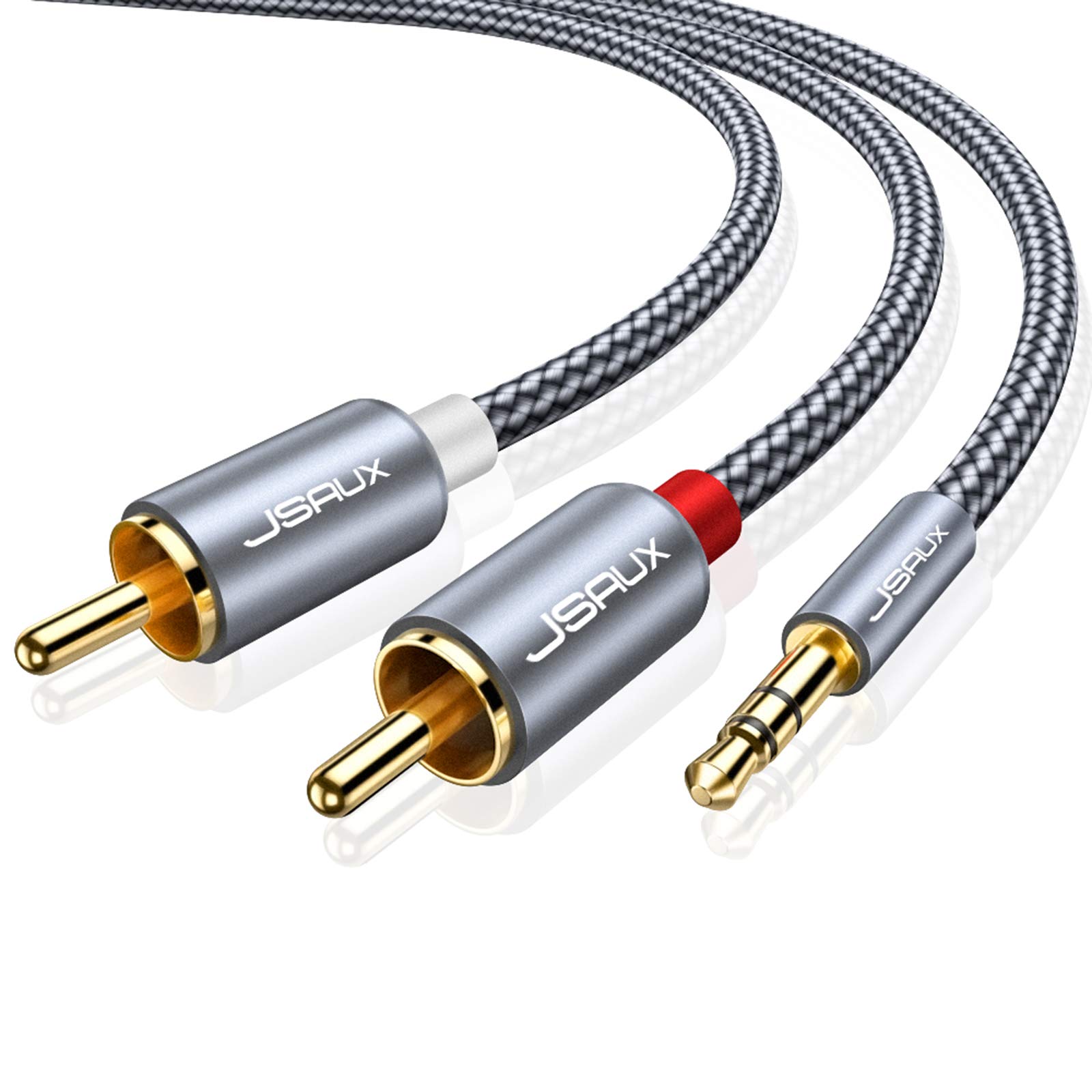 Amazon.com: JSAUX 15ft/4.5M Aux to RCA Headphone Male to Male Jack