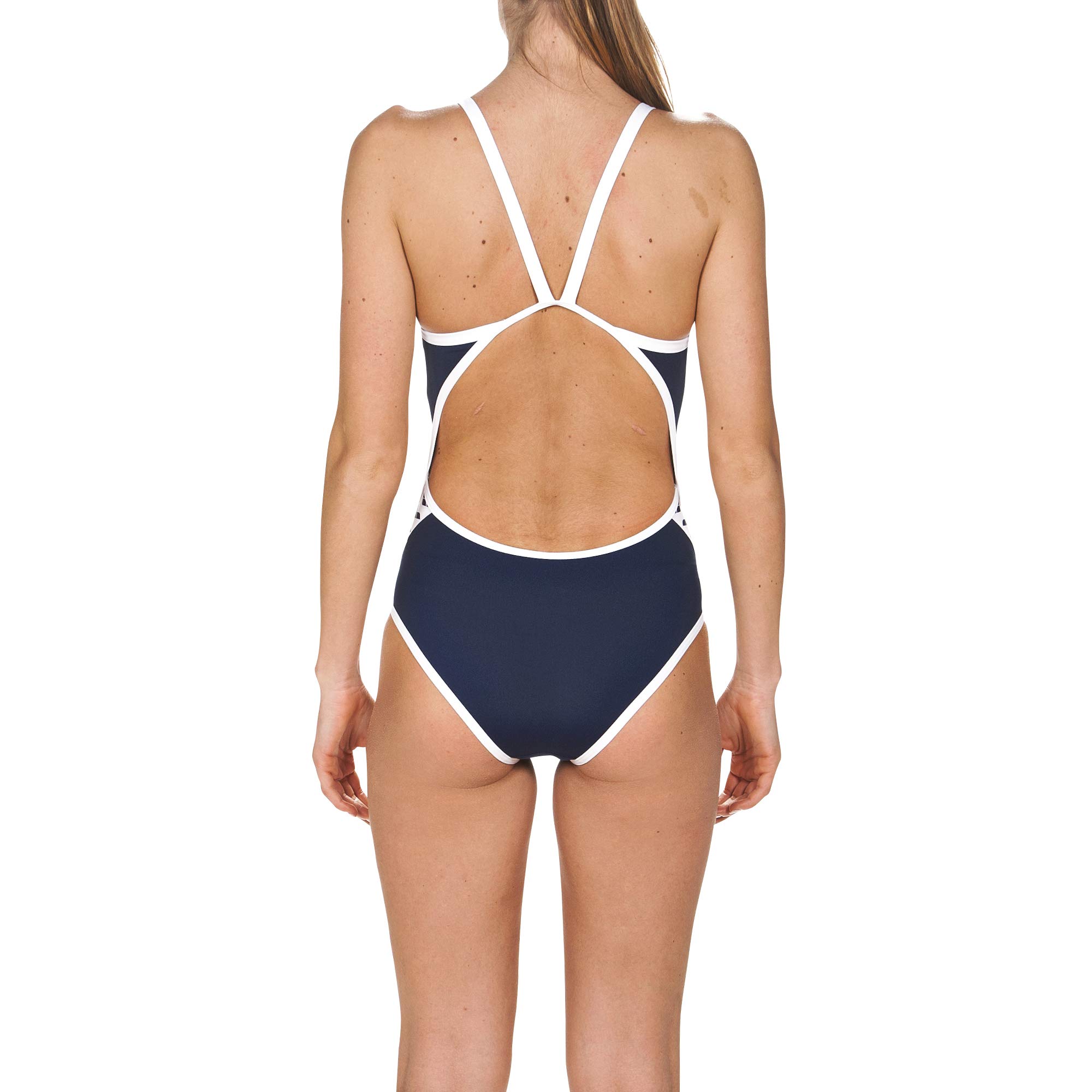 Amazon.co.jp: Arena レディース チームストライプ水着 - ブルー