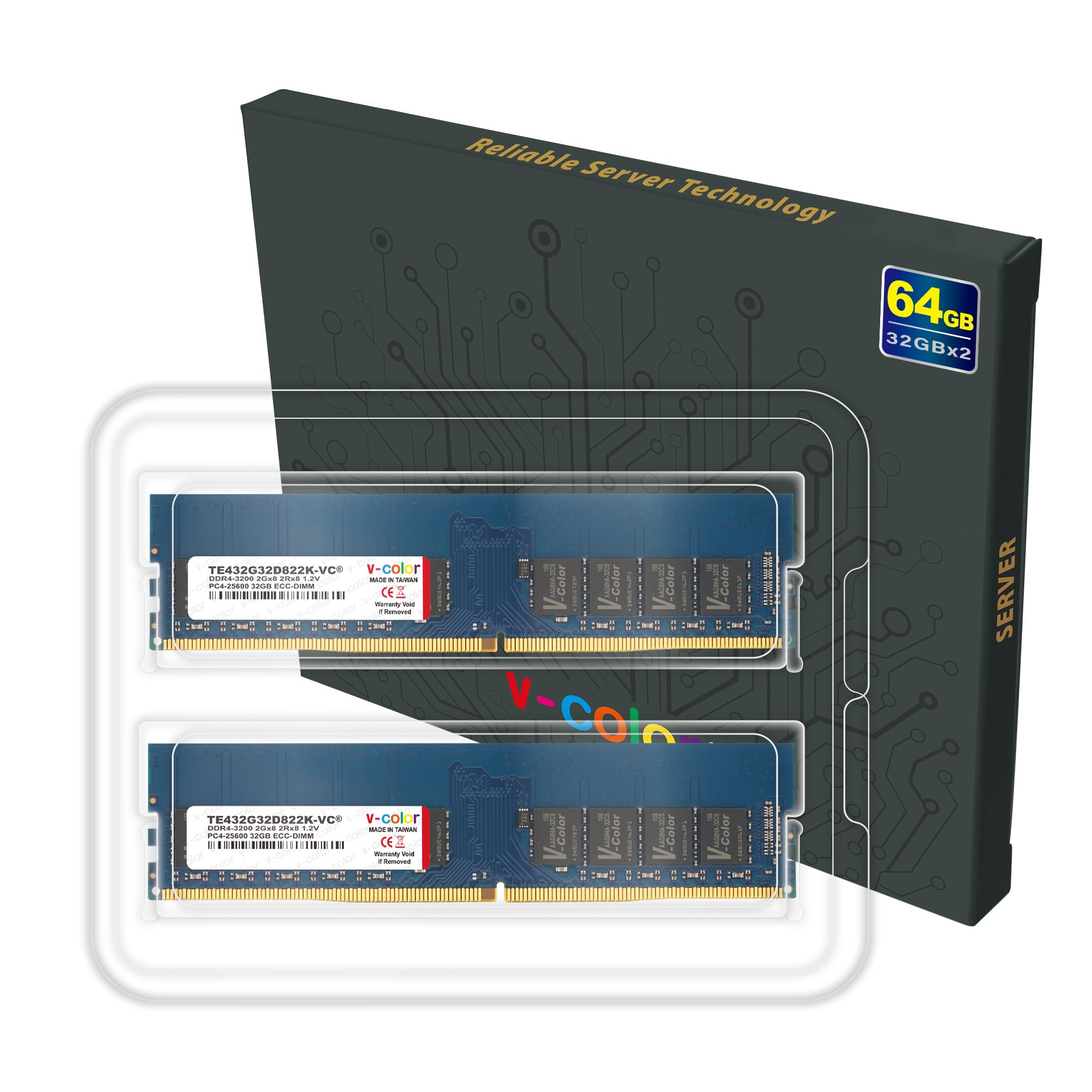Amazon.co.jp: v-color Hynix IC サーバー用メモリ DDR4-3200MHz PC4