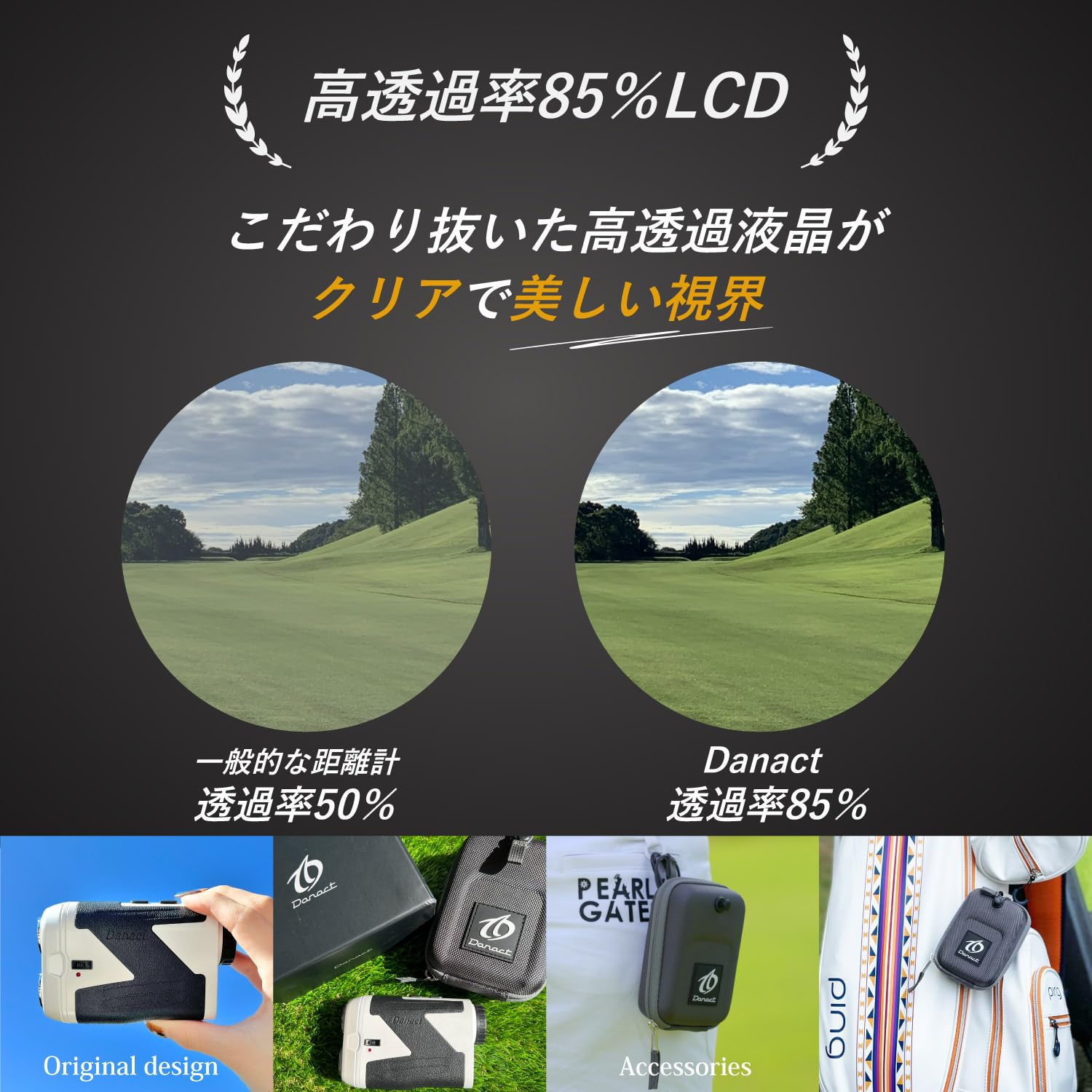 Amazon.co.jp: 【公式】Danact ゴルフ距離計 赤色/黒色表示切り替え