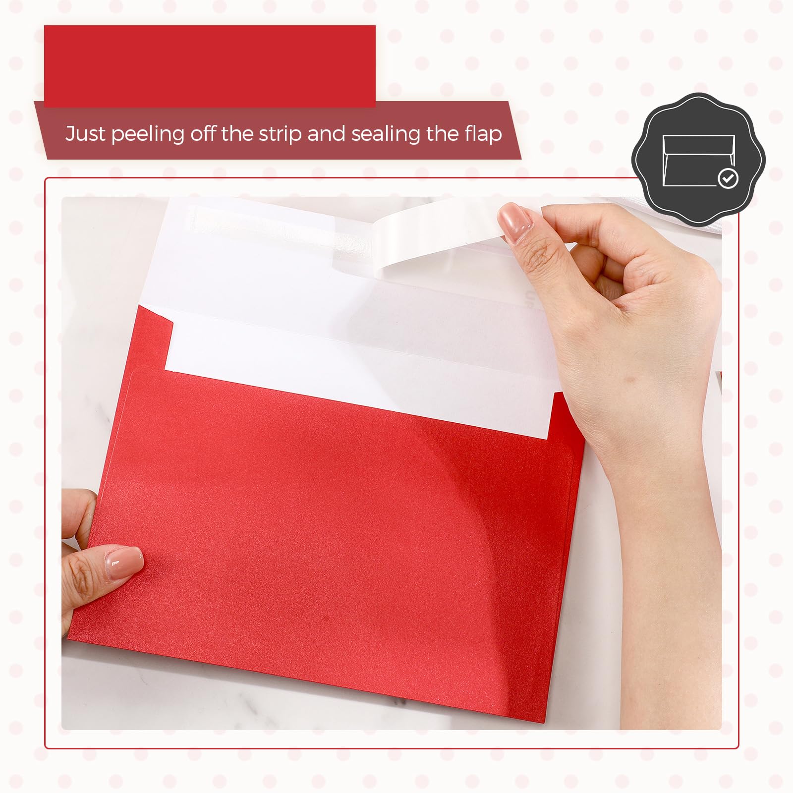 海外紙物 オススメ 赤色 大きな大きな グラシン 封筒 100枚 大量