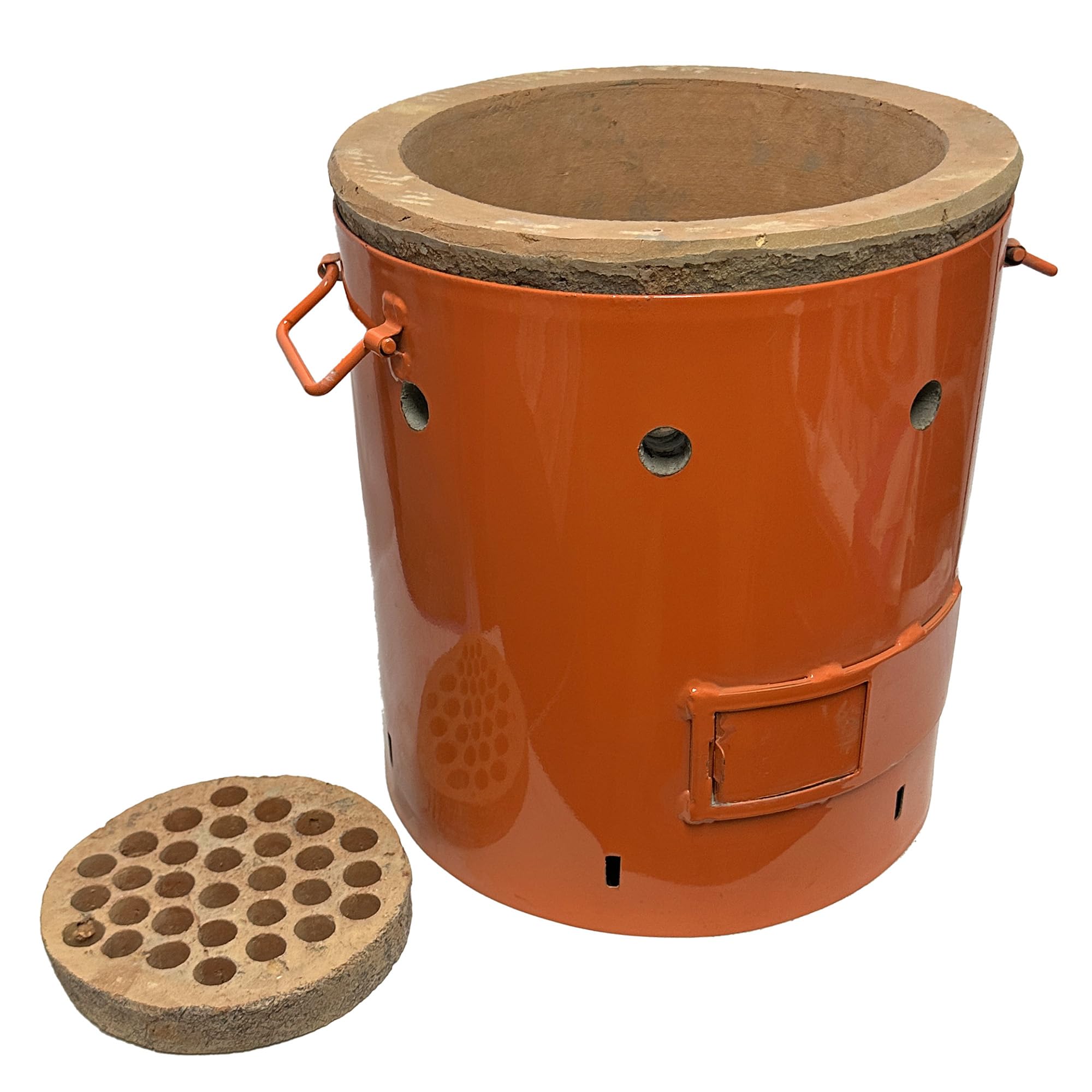 Amazon.co.jp: 火種コンロ 業務用 蓋なし 粘土製/火起こし 七輪 木炭