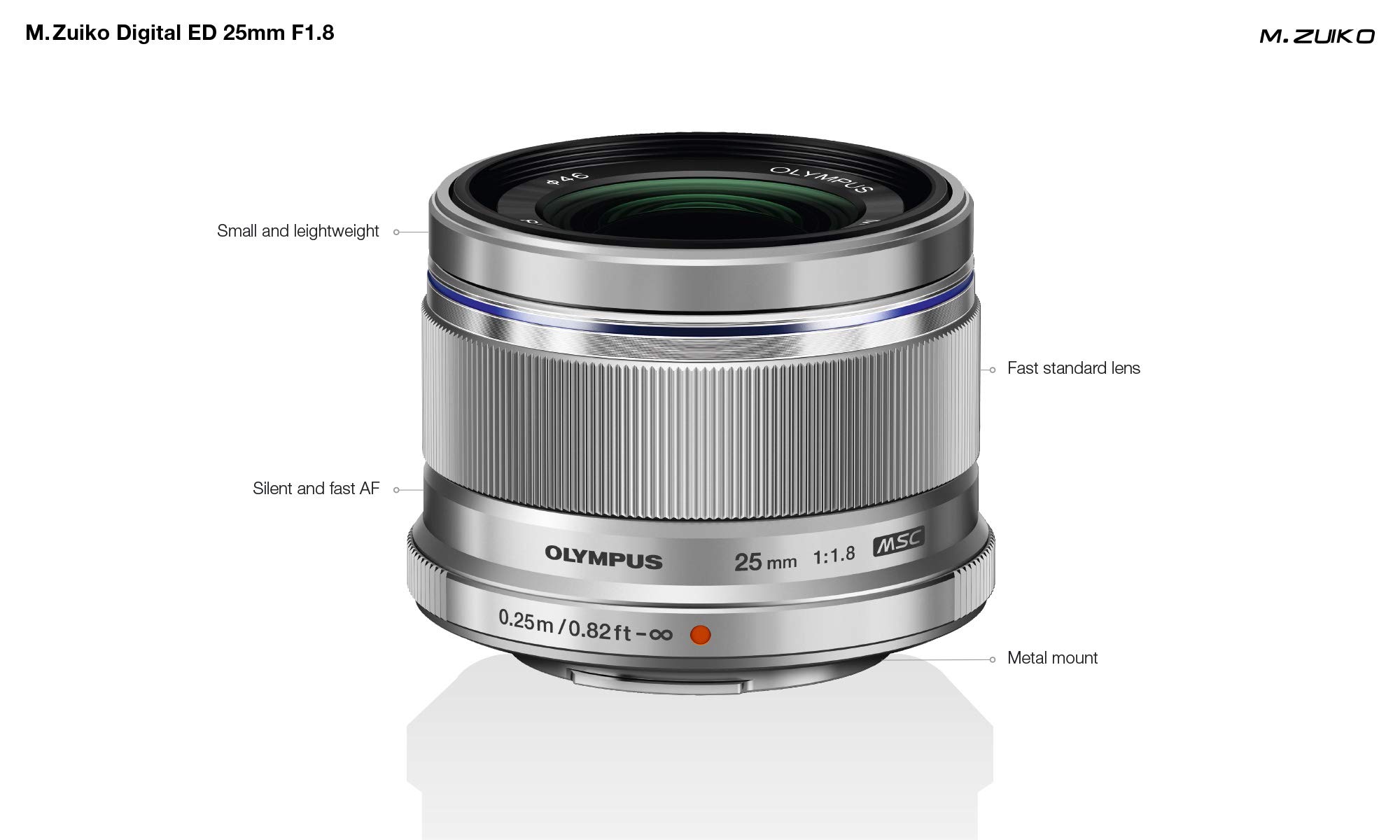 Amazon.co.jp: OLYMPUS 単焦点レンズ M.ZUIKO DIGITAL 25mm F1.8 SLV