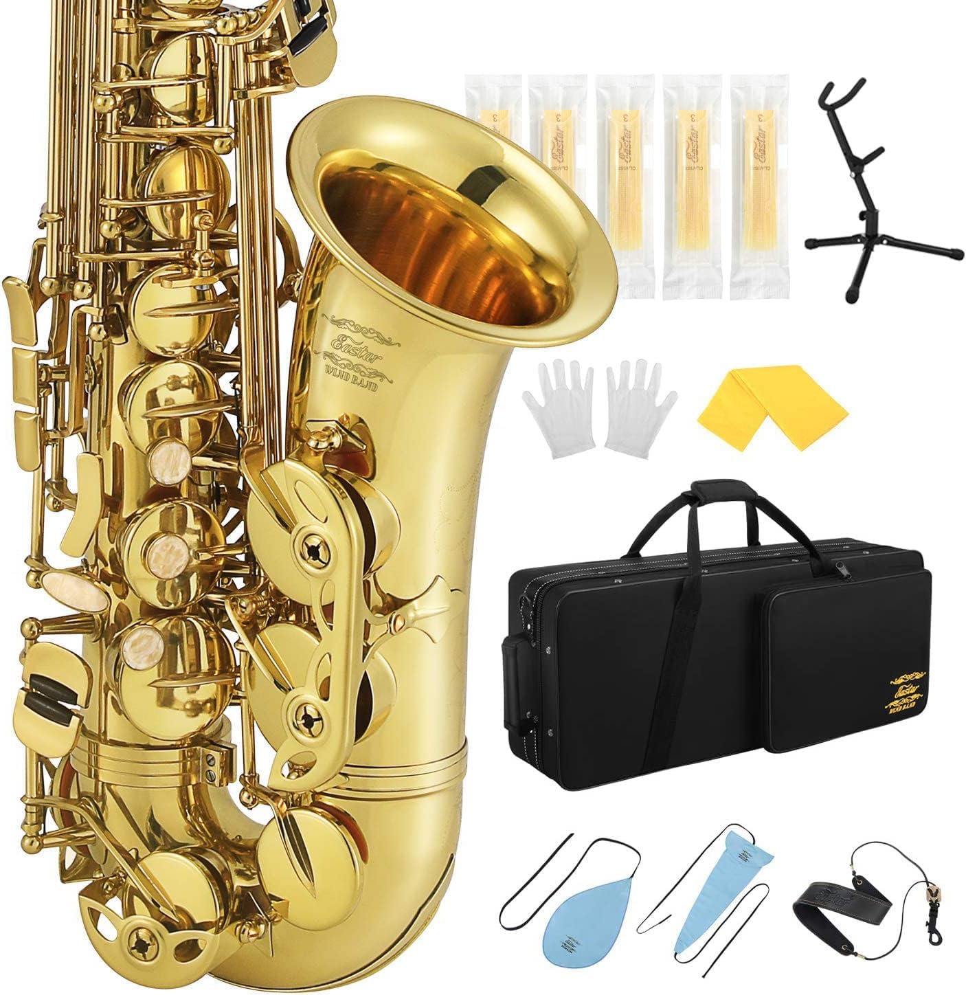 Amazon | Eastar アルトサックス E Saxophone ゴールドラッカー