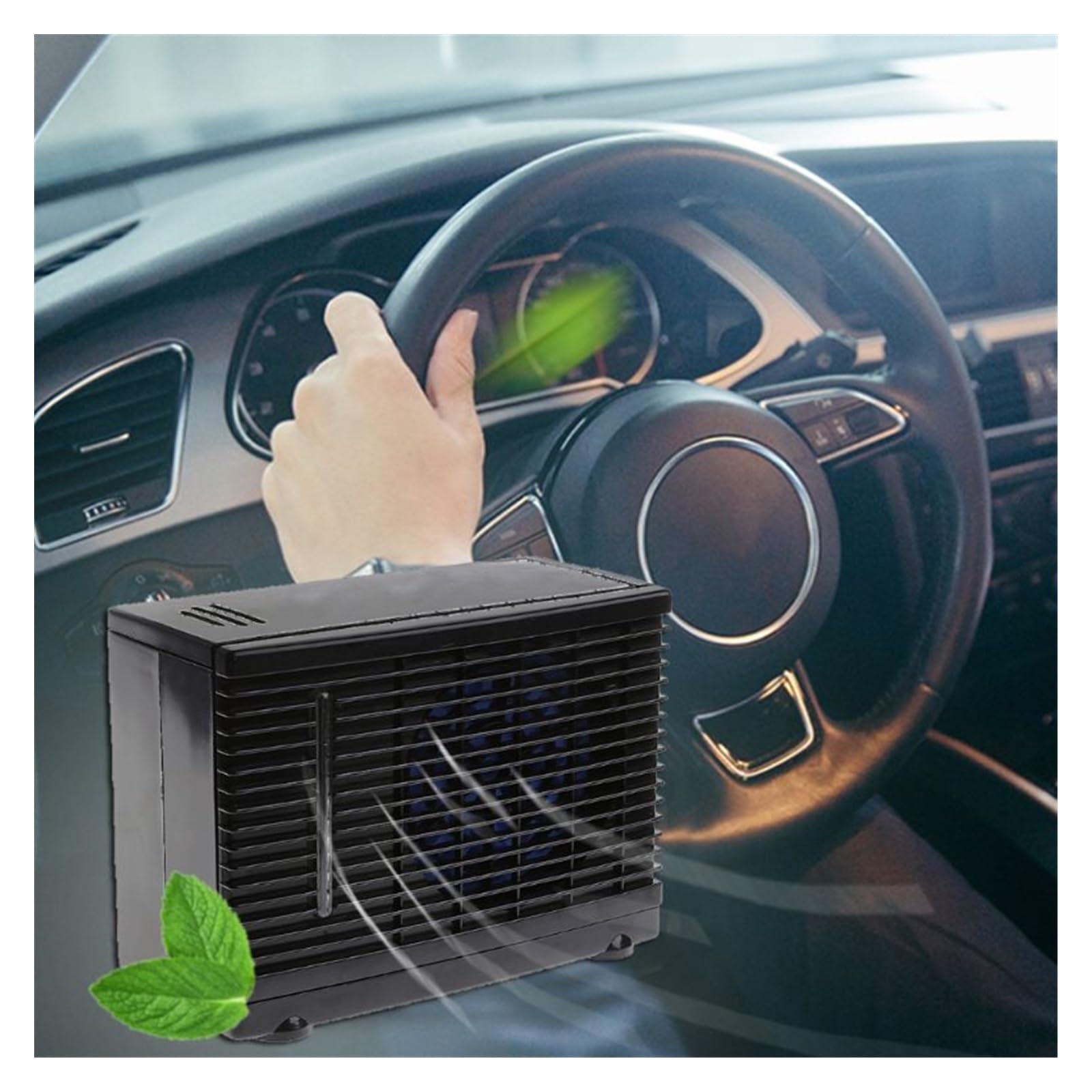 Amazon.co.jp: 12V 60W 調整可能なカーエアコン、クーラー冷却ファン水