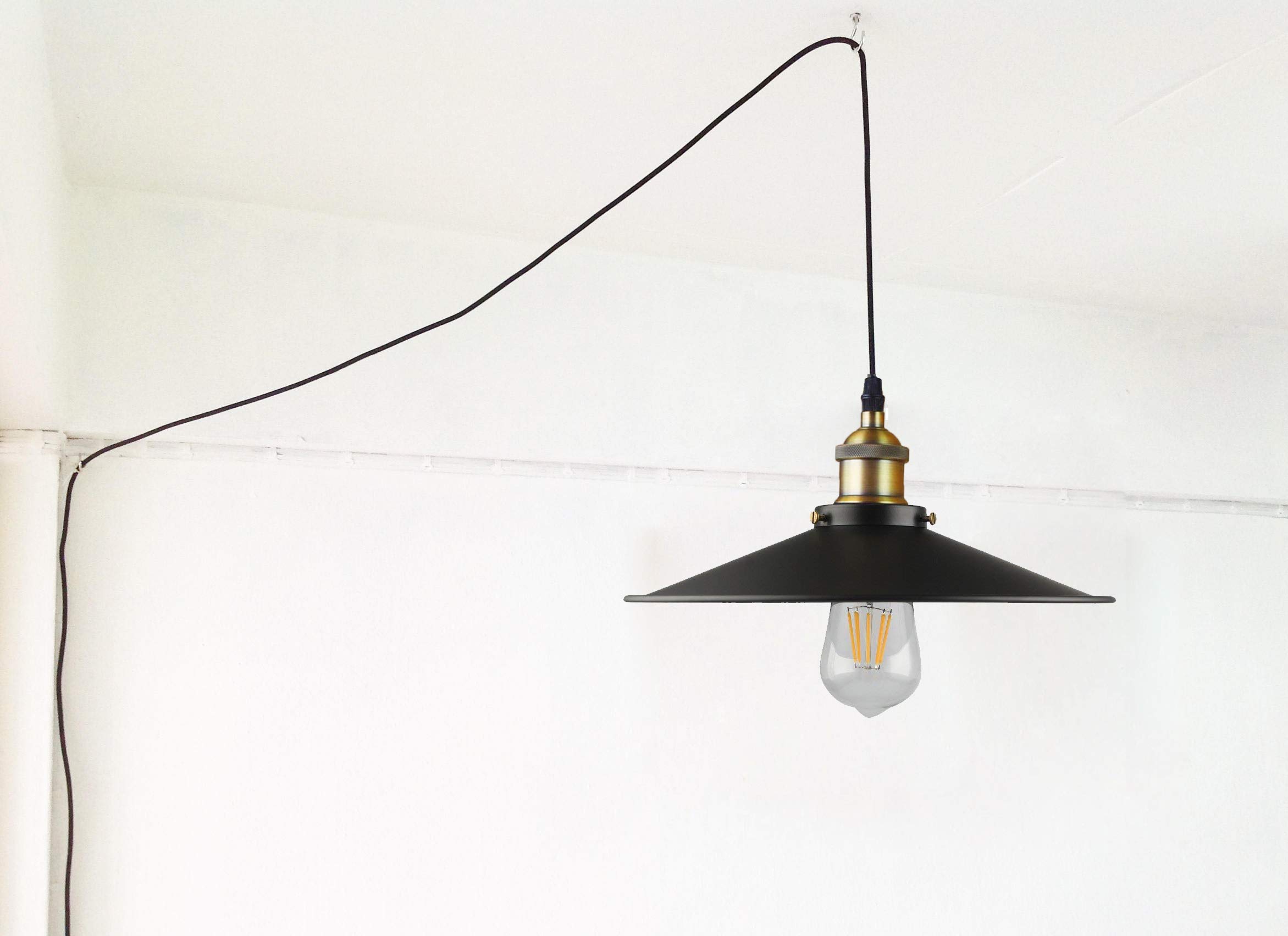 Amazon.co.jp : ペンダントライト コンセント式 直径30cm コード4.5m