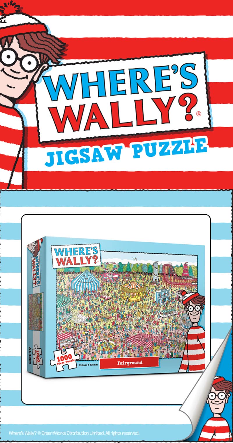 Amazon.com: Where's Wally Puzzle Fairground Jigsaw-1000 : Toys & Games