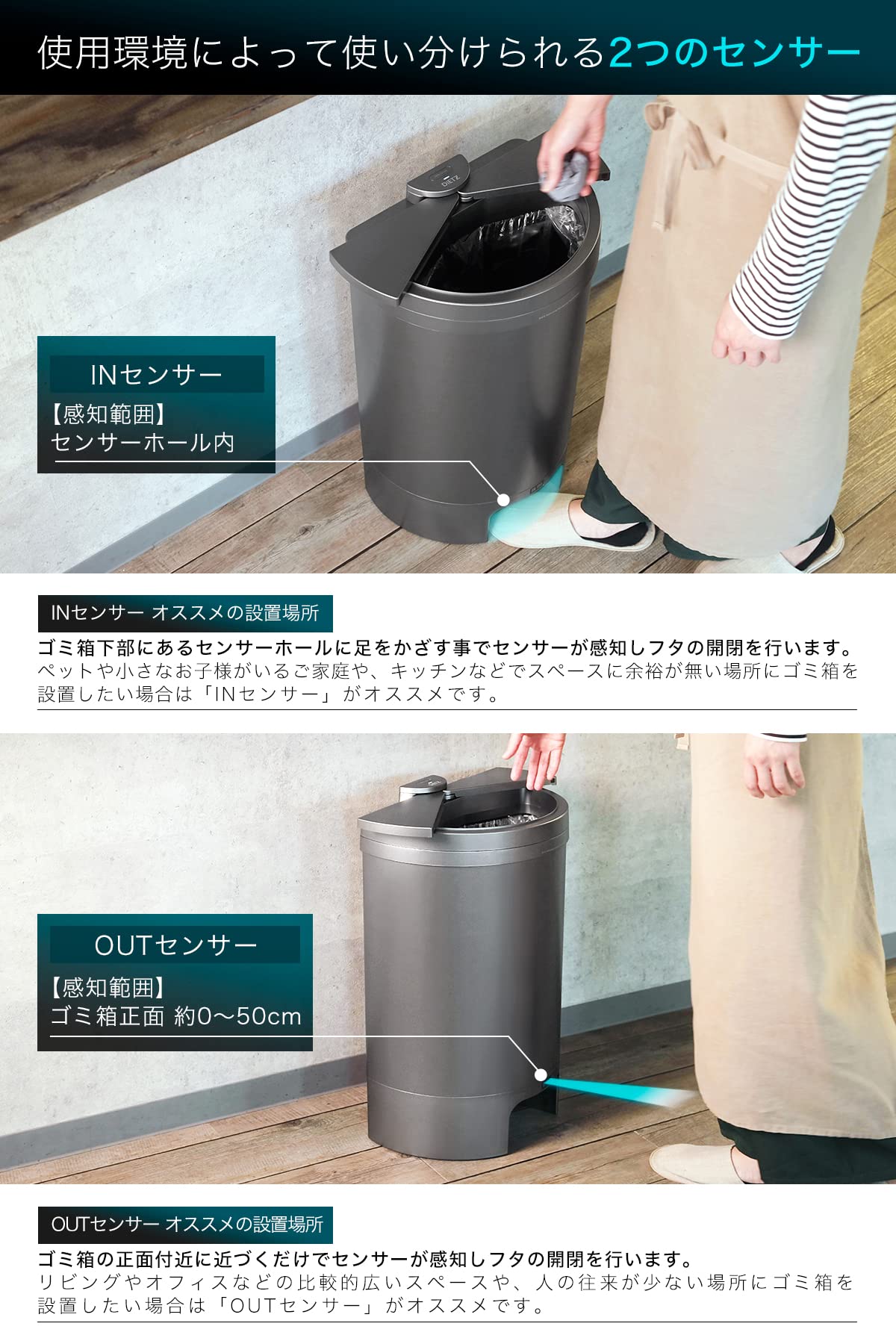 Amazon｜【フットセンサー ゴミ箱】DiETZ (ディーツ) DustBox30 足