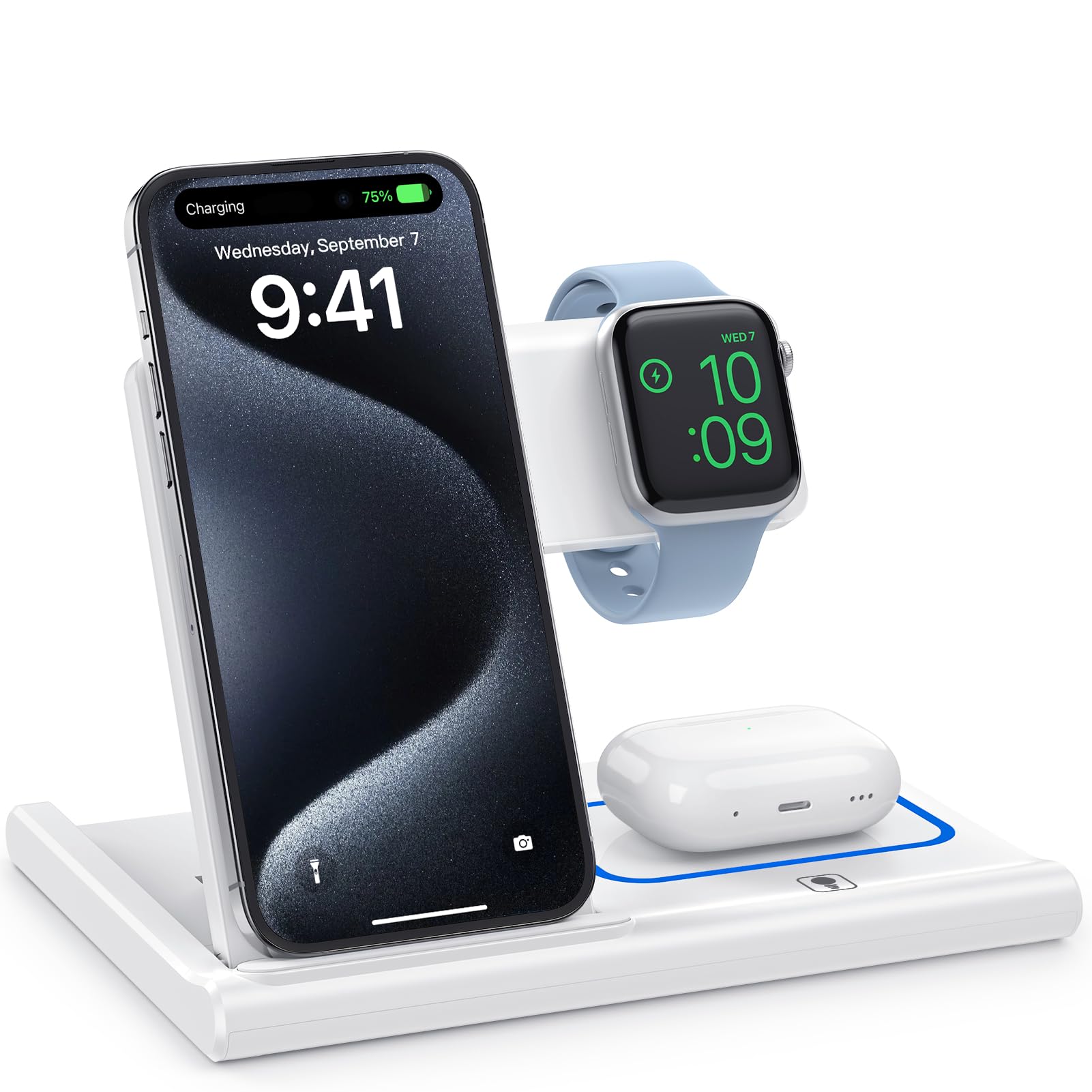 Amazon.com: Foldable Induction Charger, 3 in 1 Wireless Charger