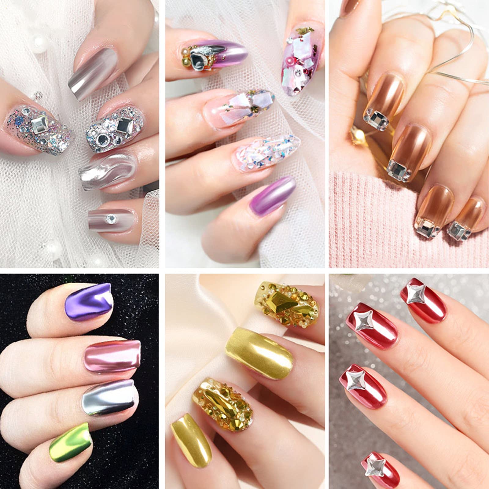 Amazon | ネイルパーツ ホログラム 6色セット ネイルアート グリッター