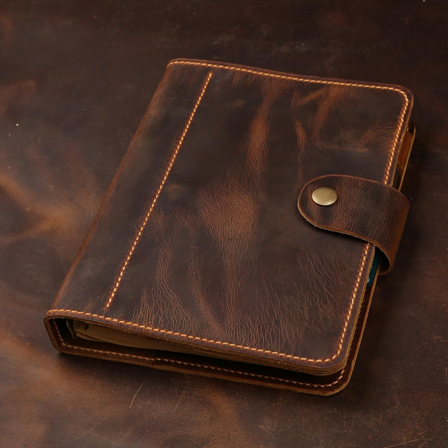 Amazon.co.jp: レザー システム手帳 A5 本革 直径2cmリング 6穴