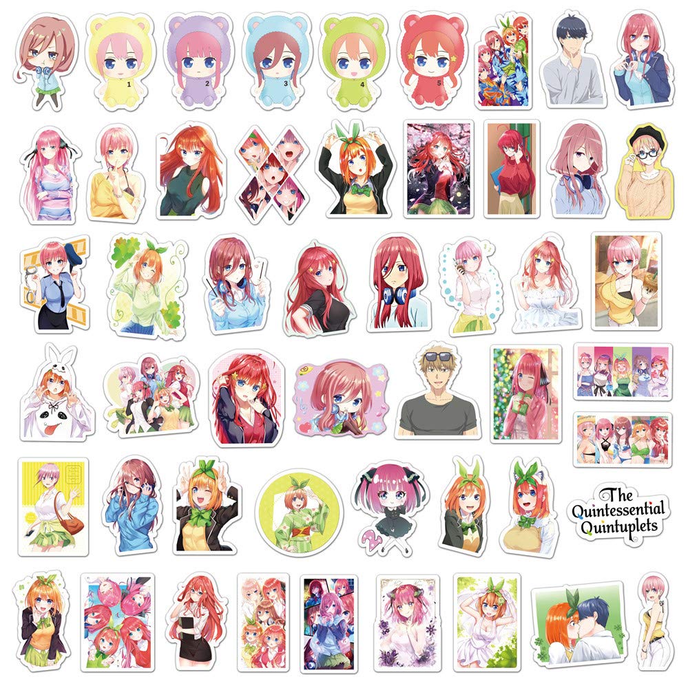 Amazon.co.jp: for 五等分の花嫁 ステッカー シール 50枚セット for 五