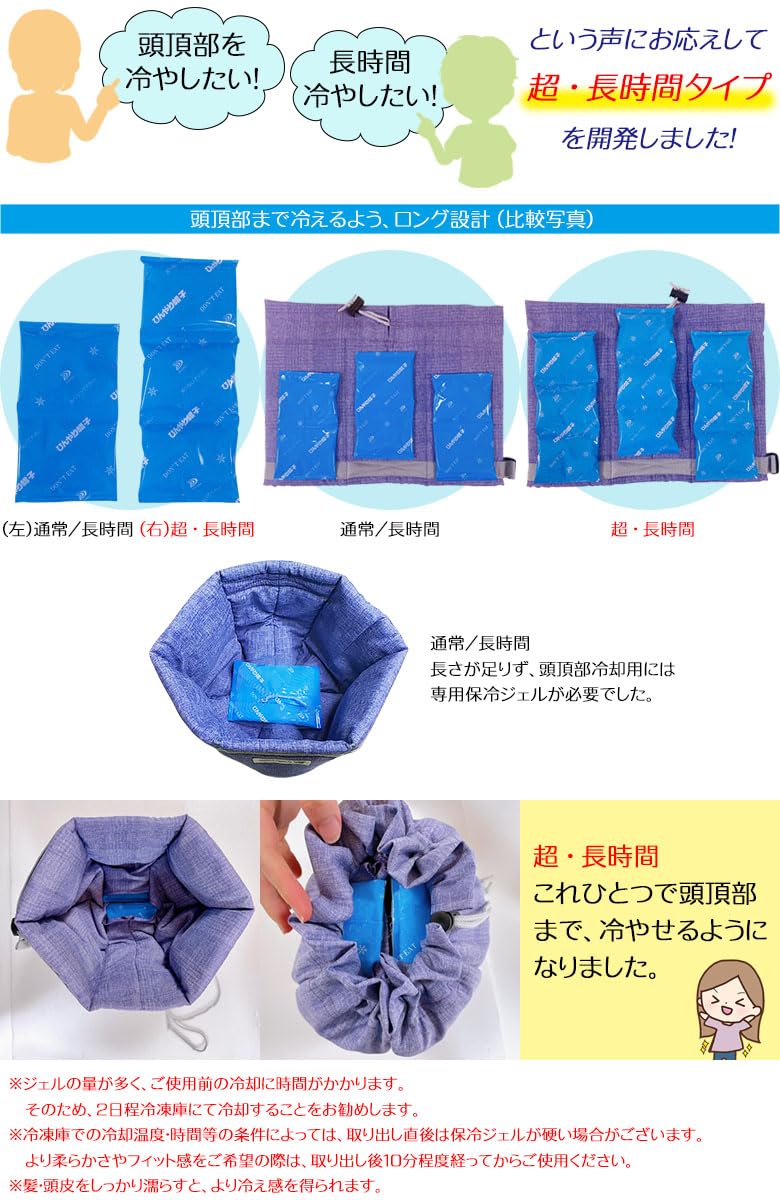 Amazon.co.jp: ひんやり帽子の交換用冷却ジェル【超・長時間タイプ