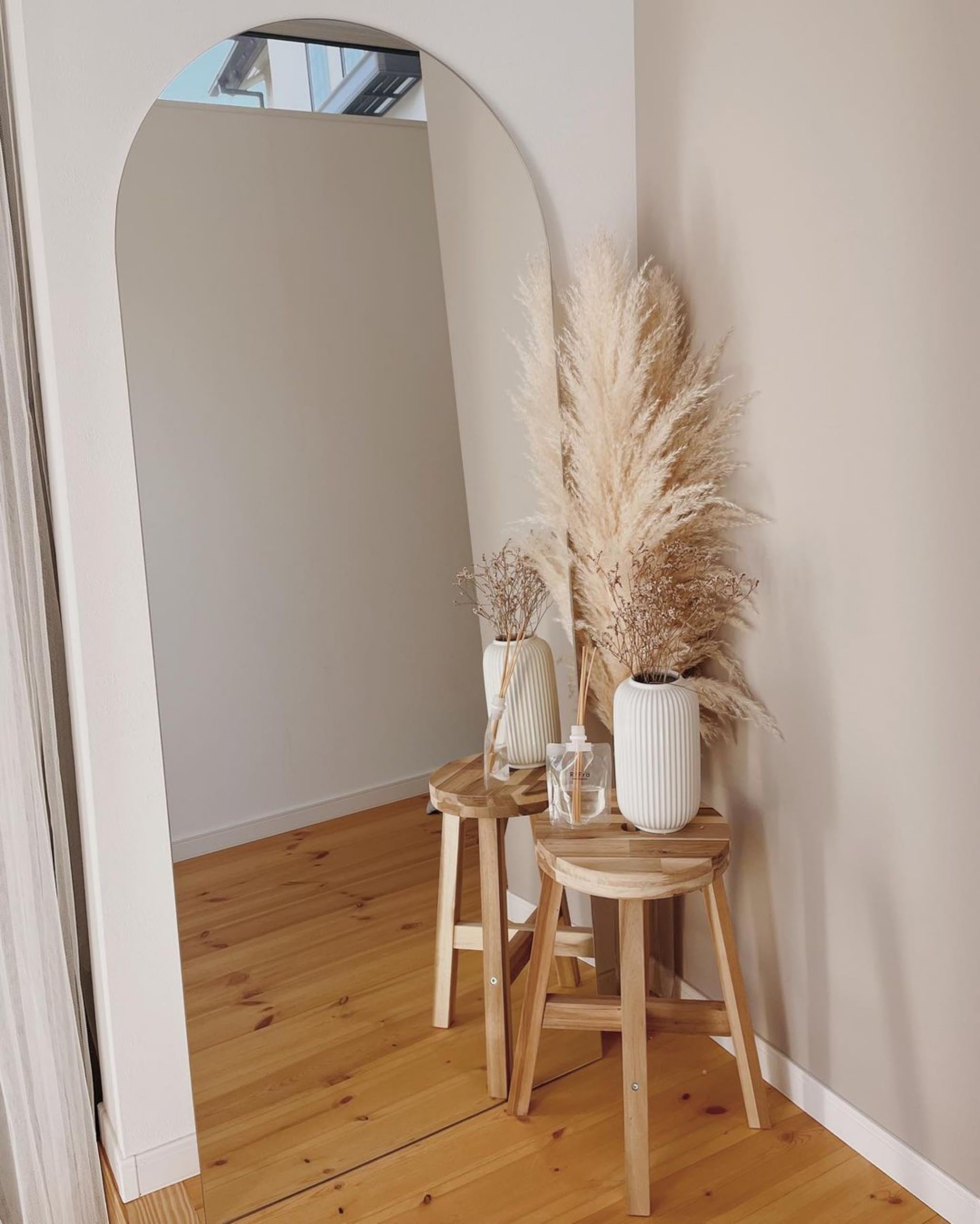 Amazon.co.jp: 【アーチ型アルミミラー】高さ 160cm 横幅 70cm ノン